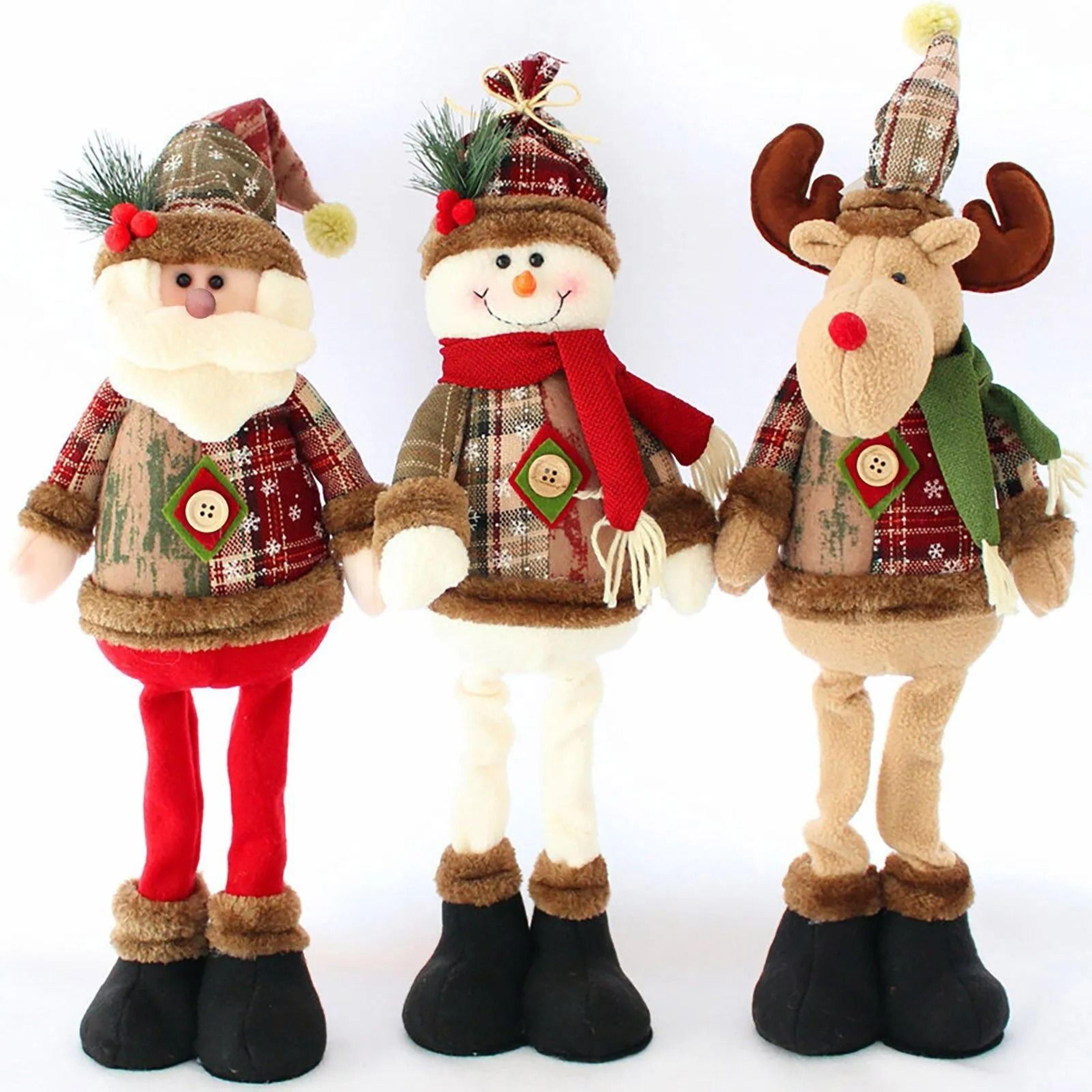 Christmas Standing Decorative Doll Set For Festive Holiday Display 8
