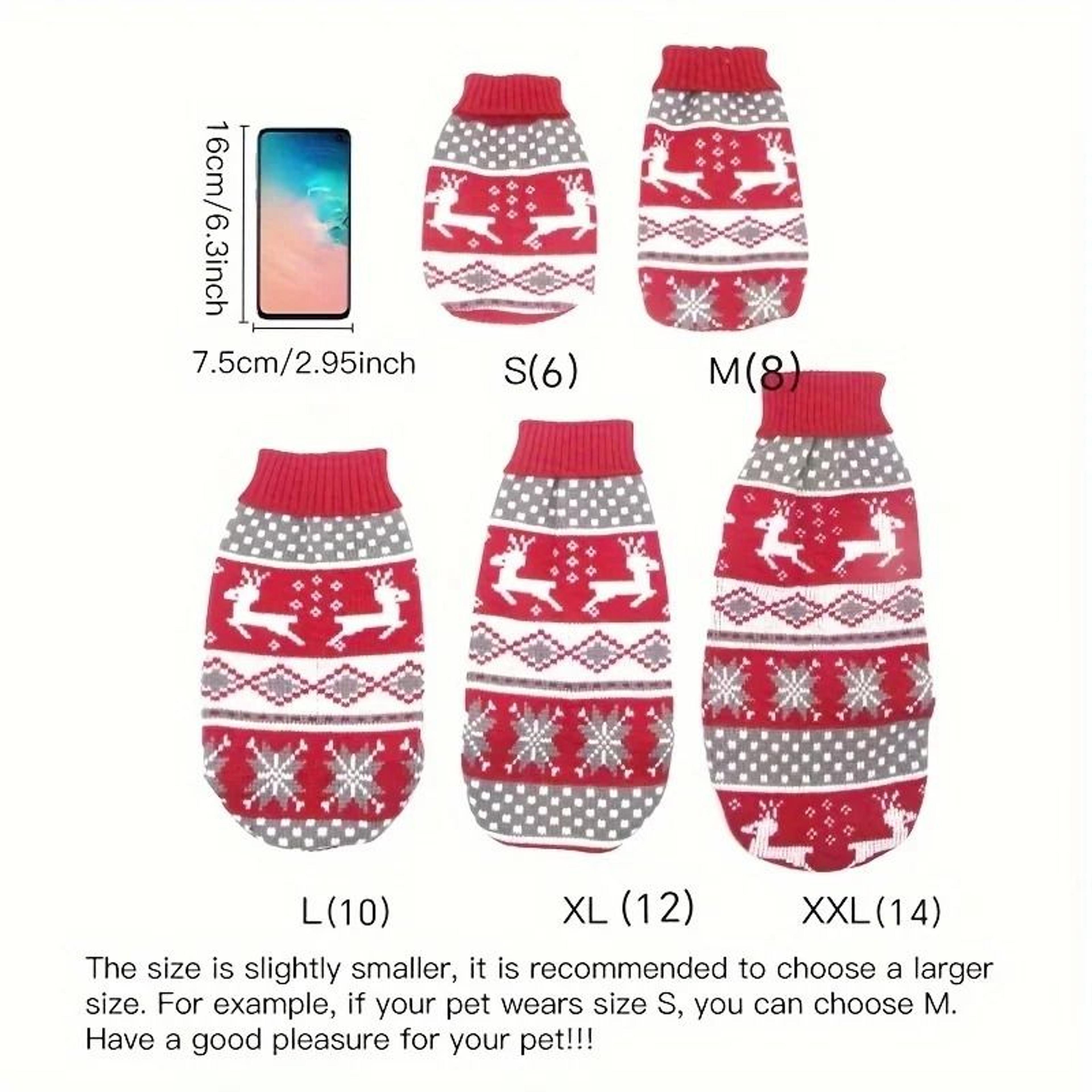 Cozy Christmas Knitted Pet Sweater Warm Holiday Outfit For Dogs And Cats 1