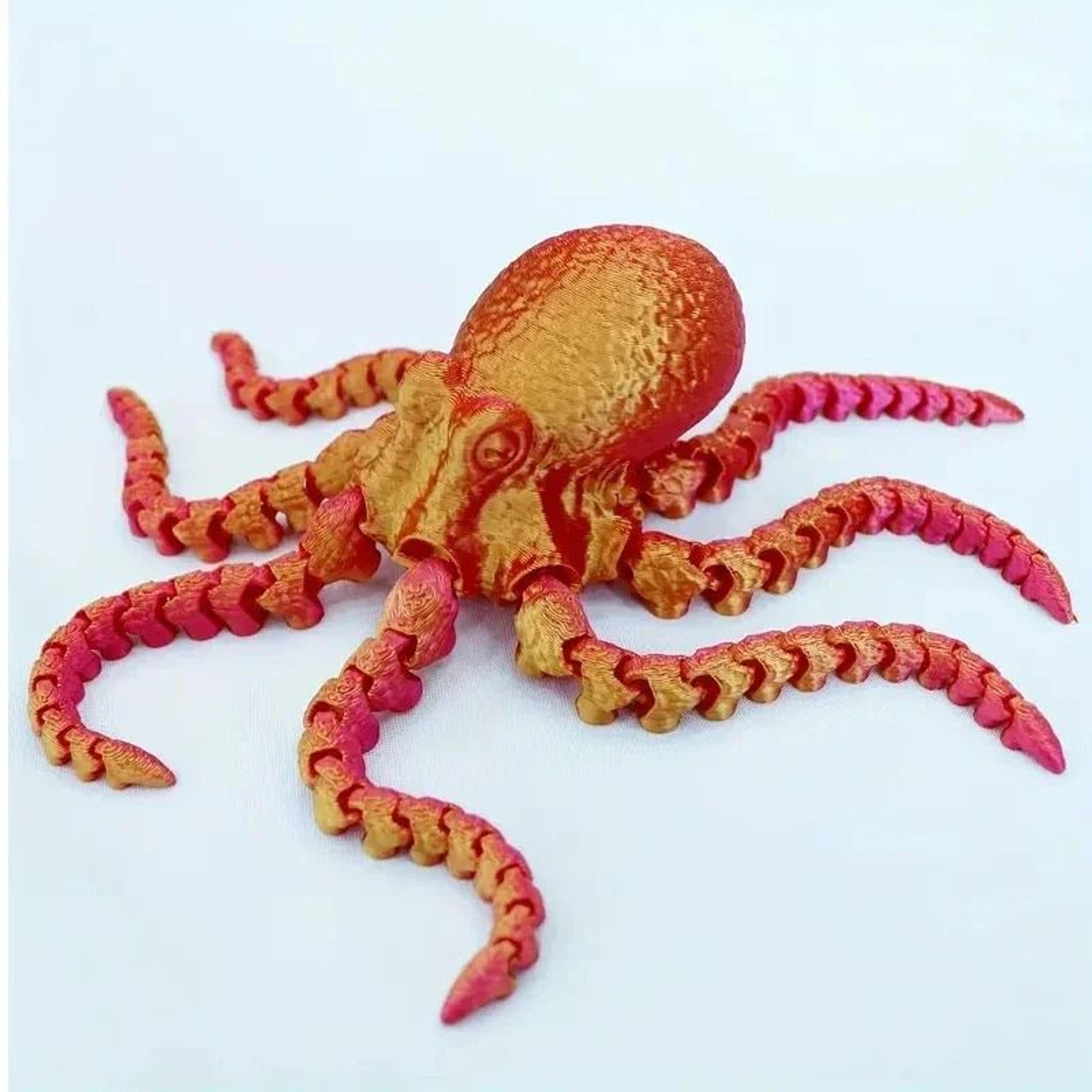 Flexible Movable Octopus Fidget Toy 3D Printed Desktop Ornament 9
