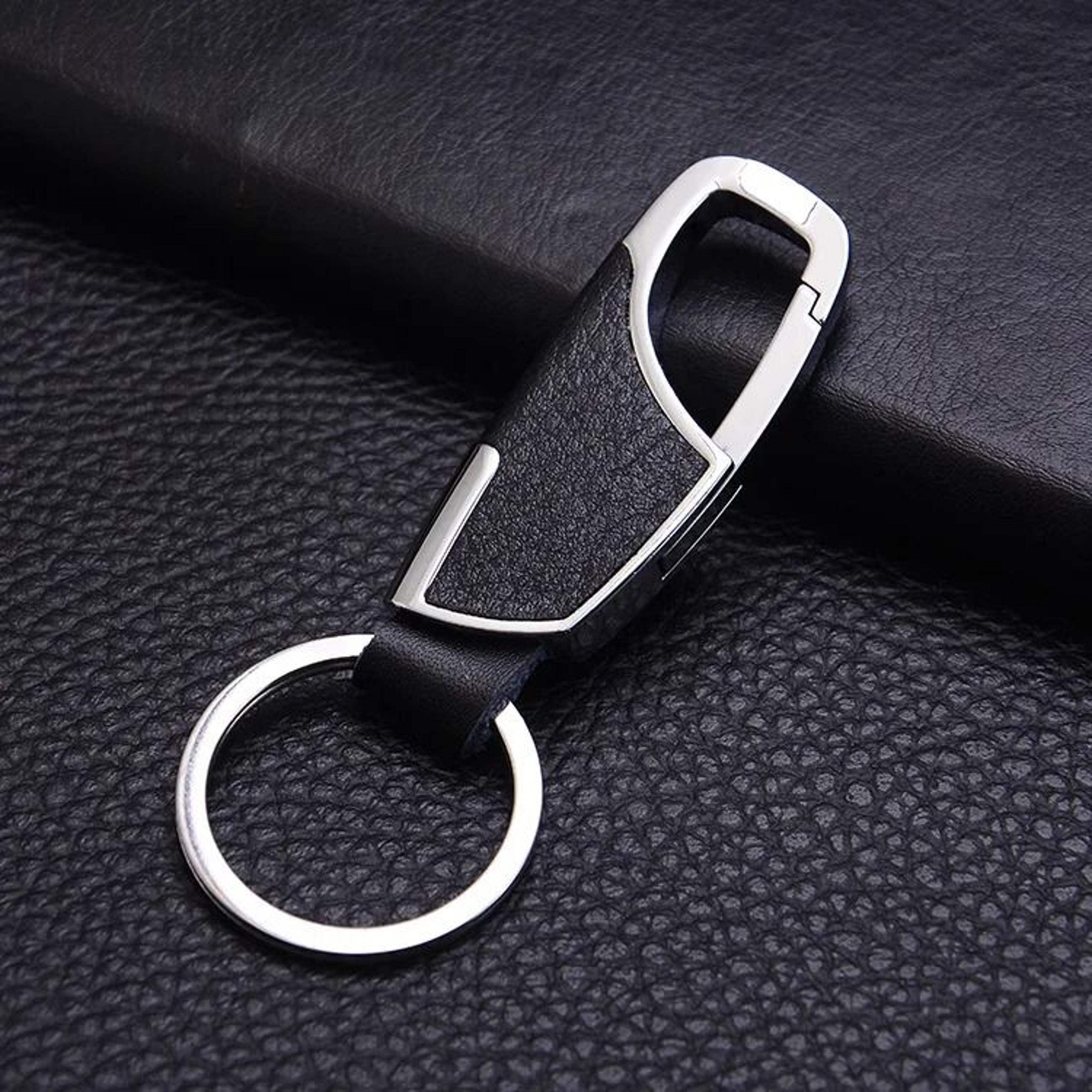 Leather Key Ring With Metal Clip For Everyday Carry 1
