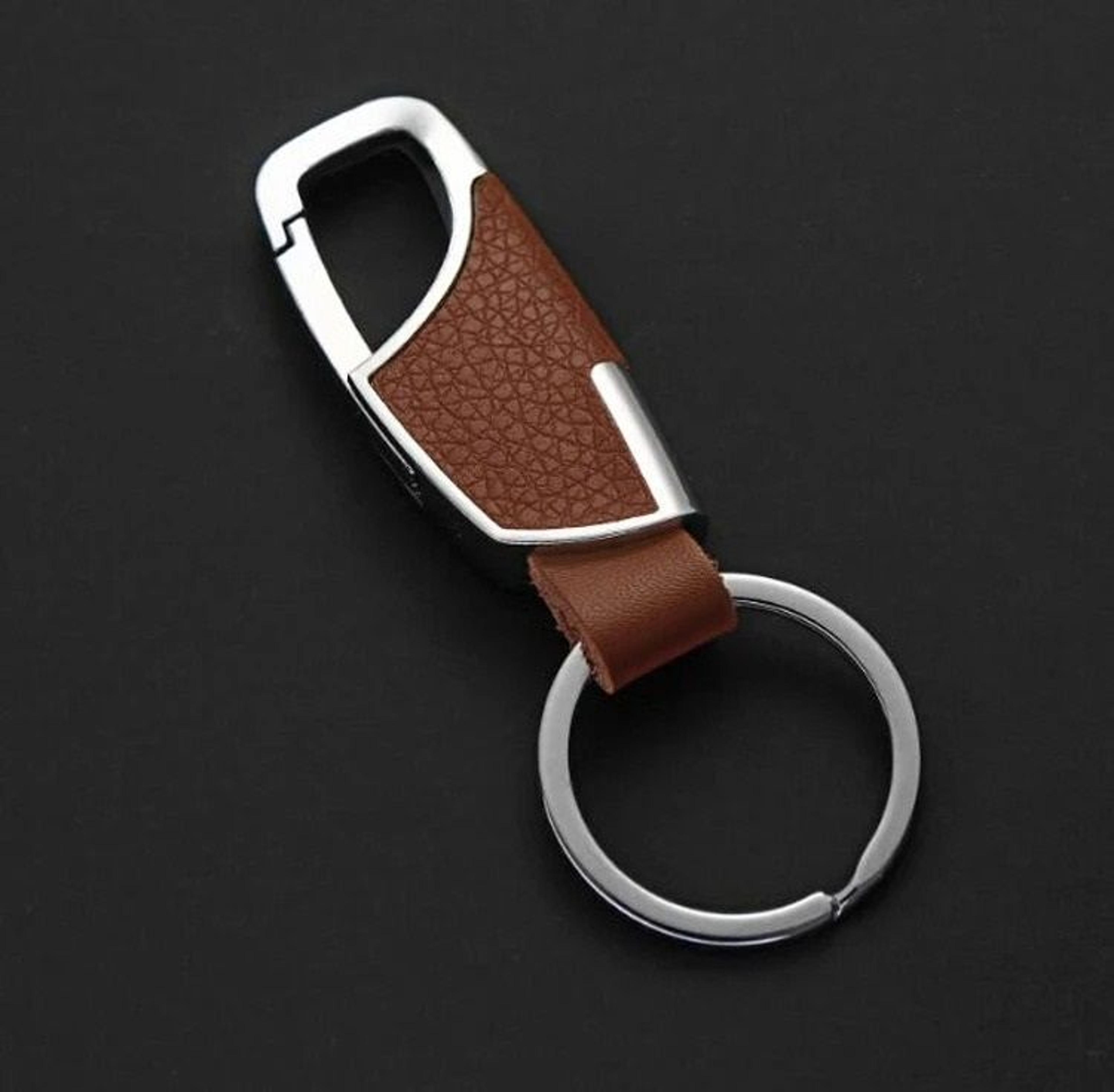 Leather Key Ring With Metal Clip For Everyday Carry 8
