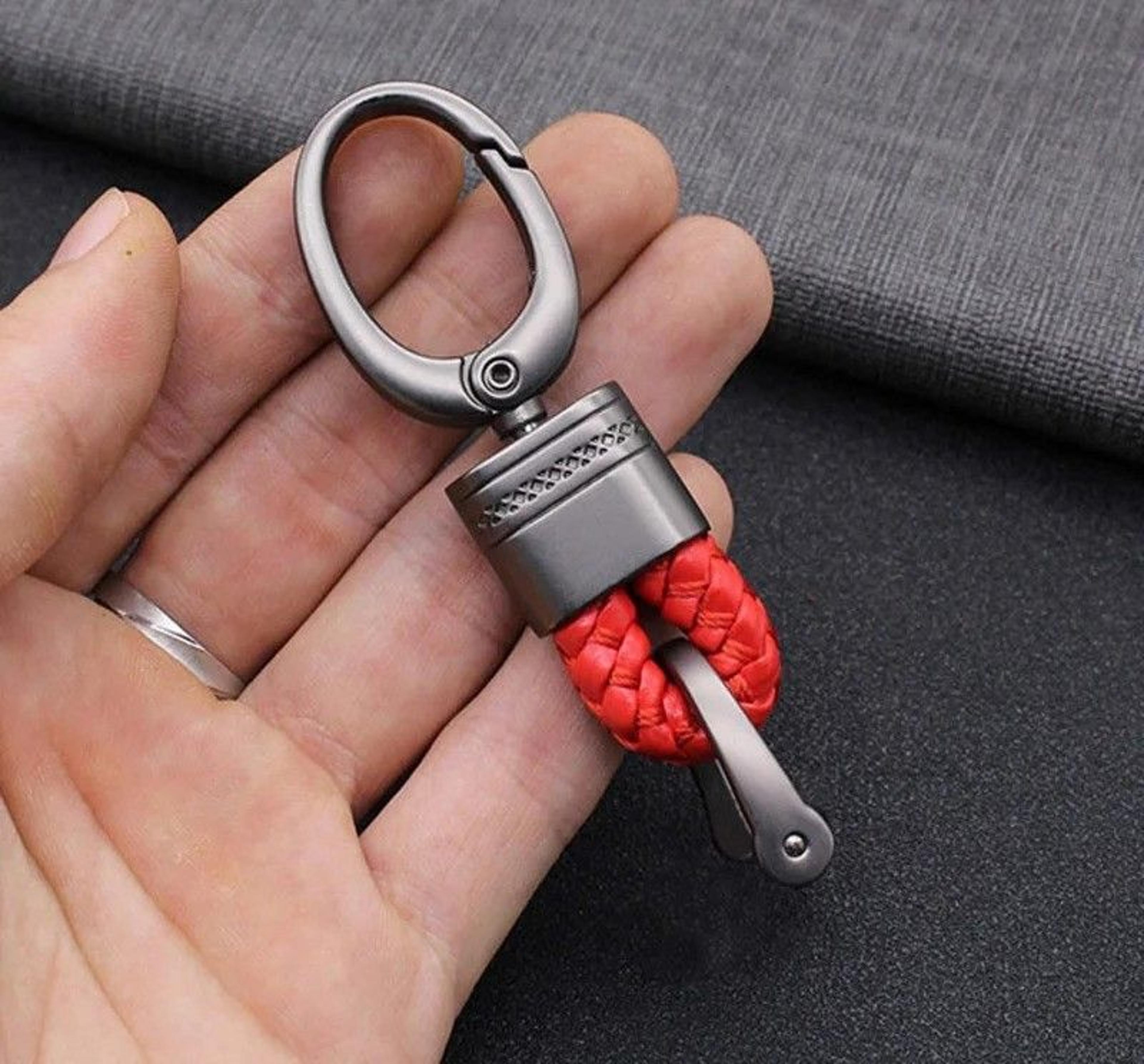Hand Woven Leather Car Key Ring For Men And Women 10