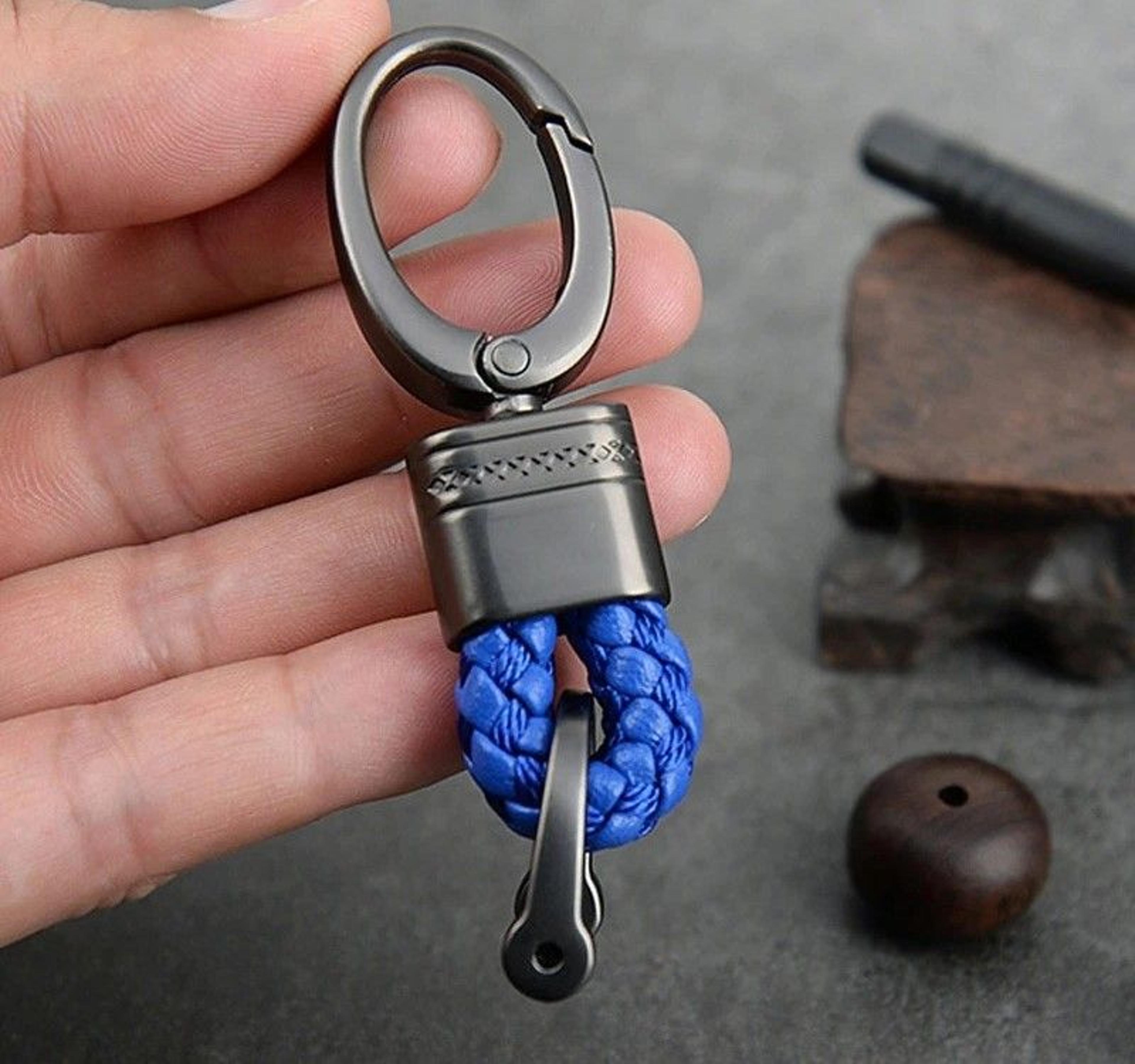 Hand Woven Leather Car Key Ring For Men And Women 12