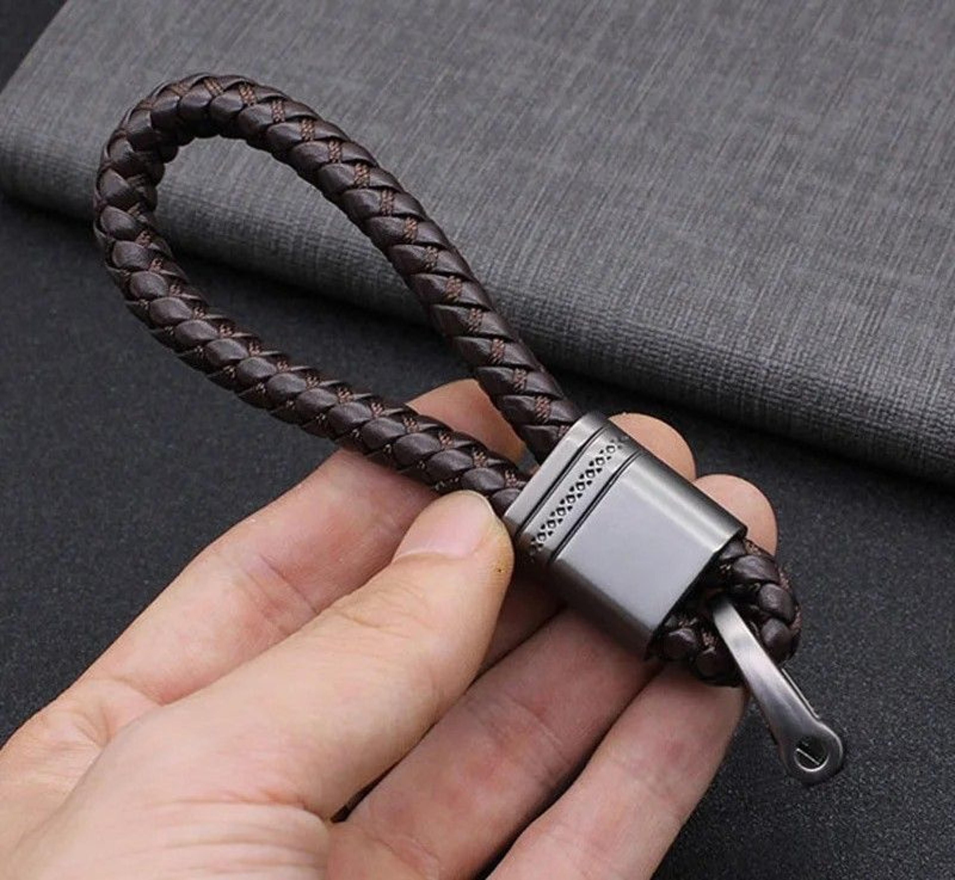 Hand Woven Leather Car Key Ring For Men And Women 16
