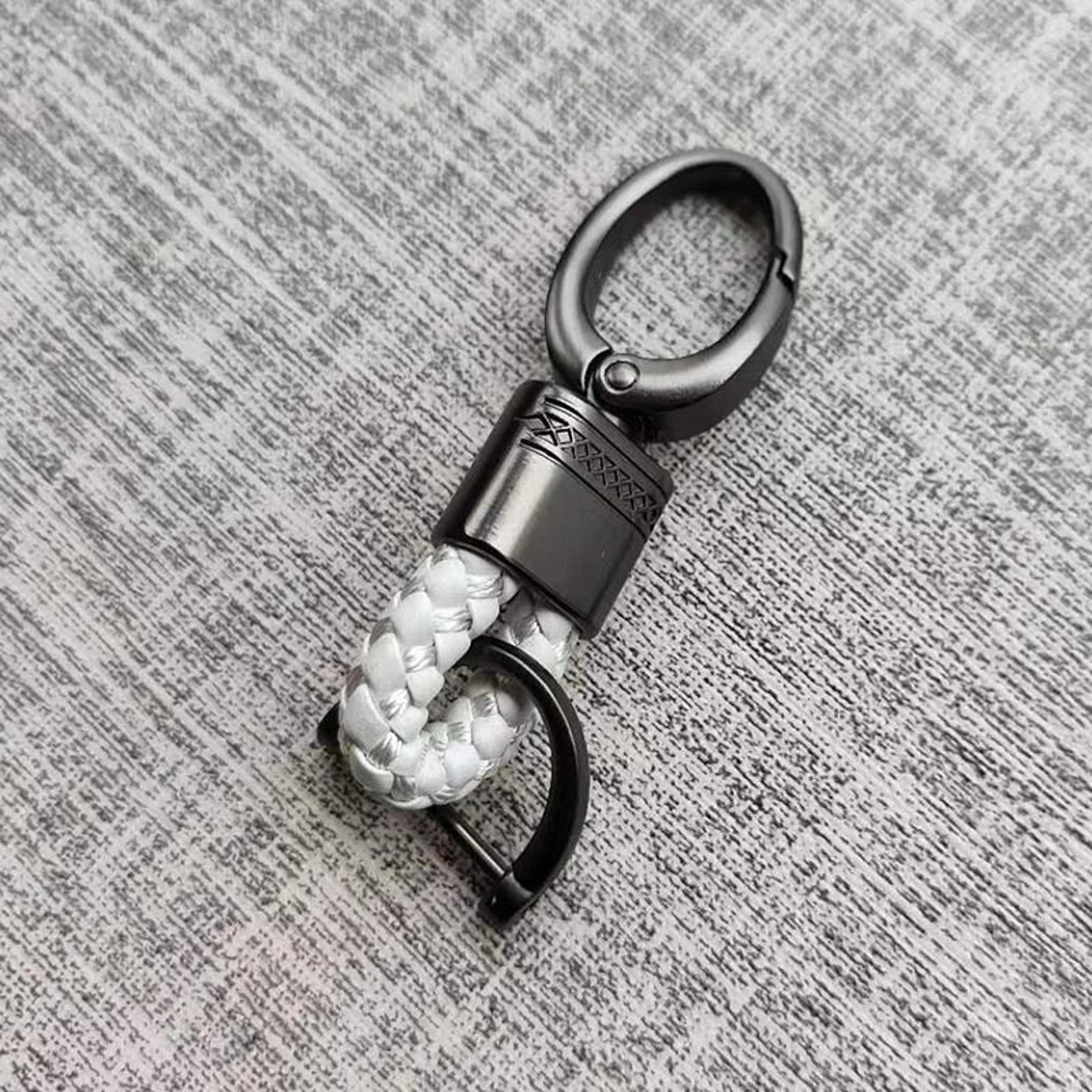 Hand Woven Leather Car Key Ring For Men And Women 5