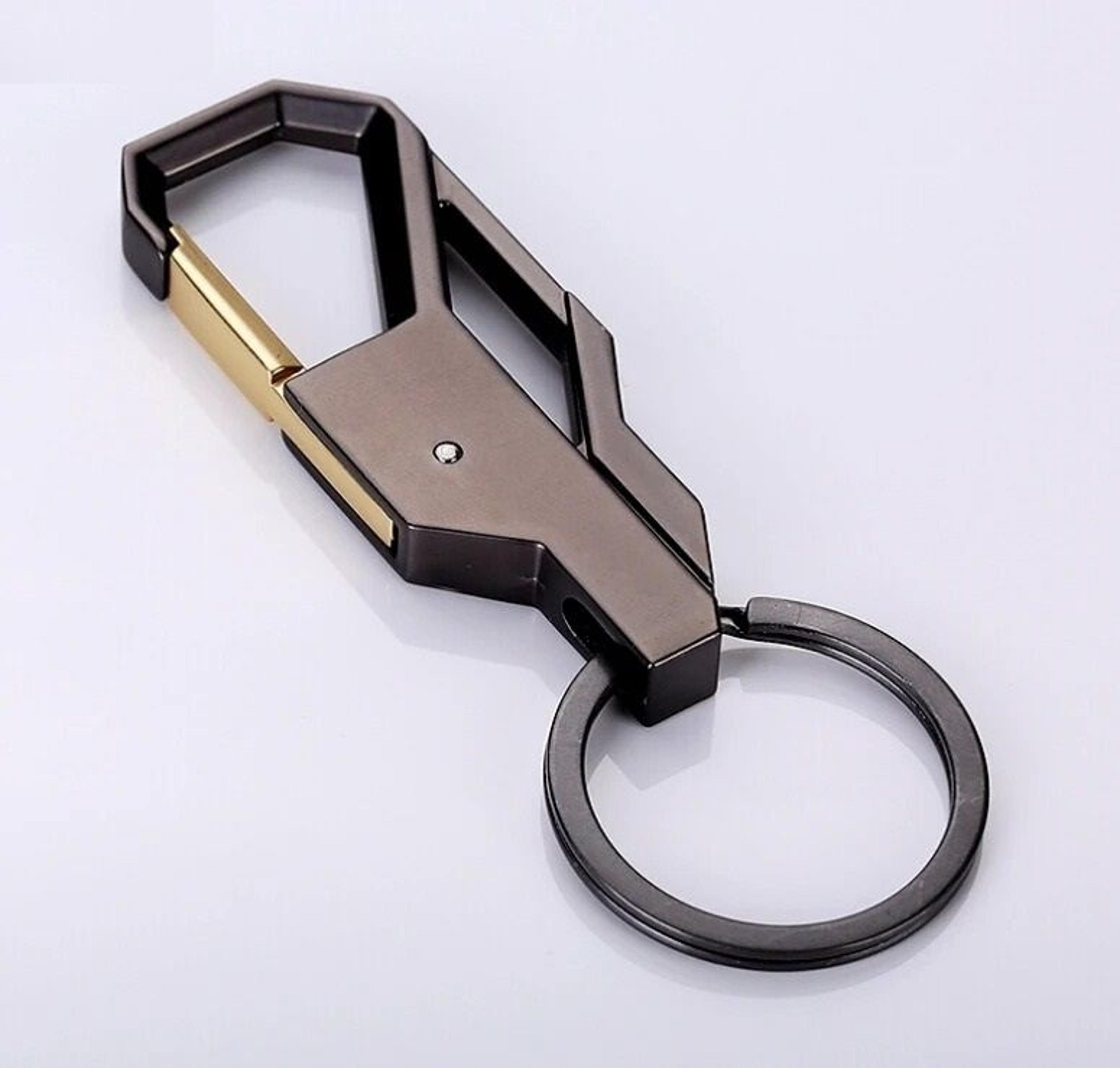 Metal Key Ring With Modern Inlay Design For Men And Women 0