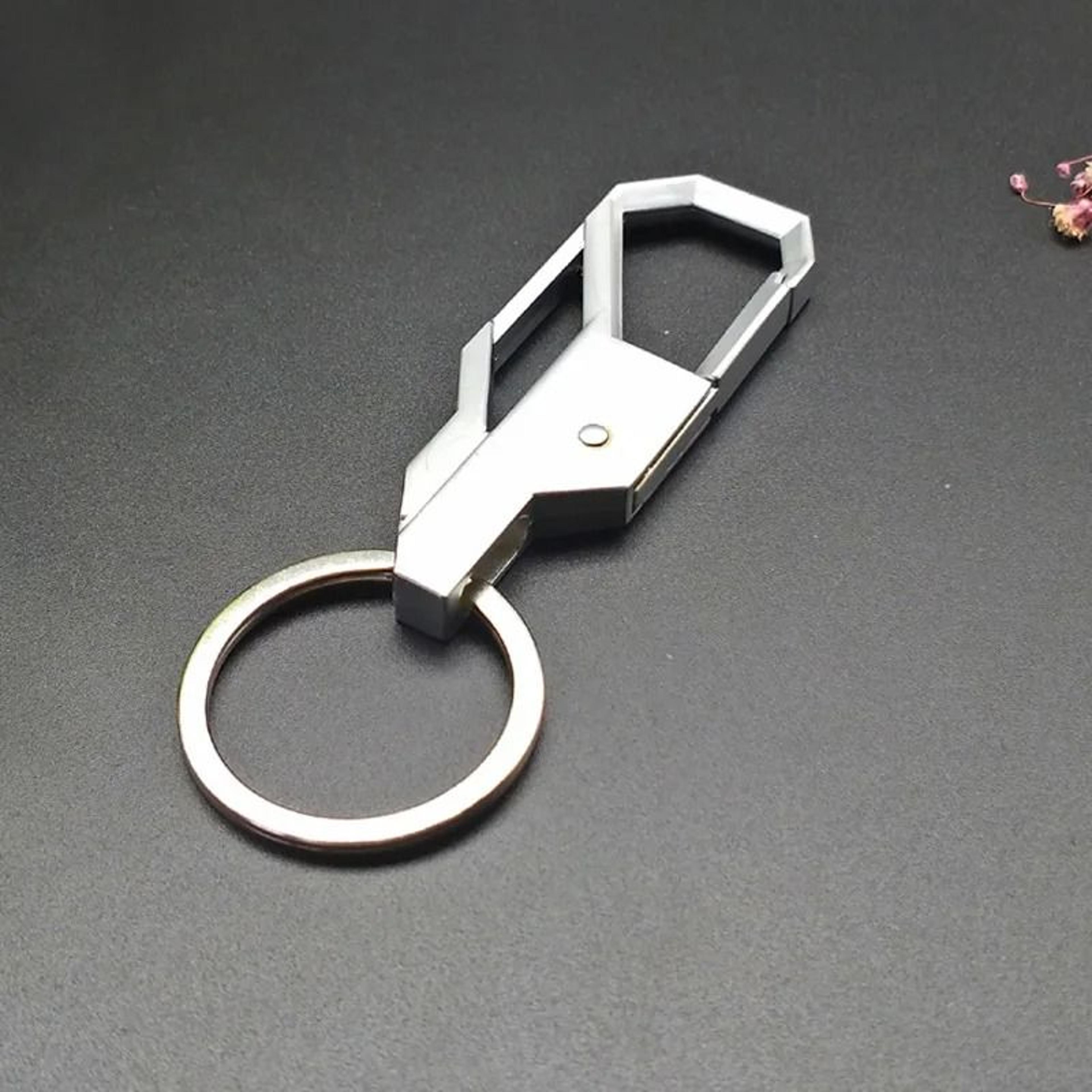 Metal Key Ring With Modern Inlay Design For Men And Women 3