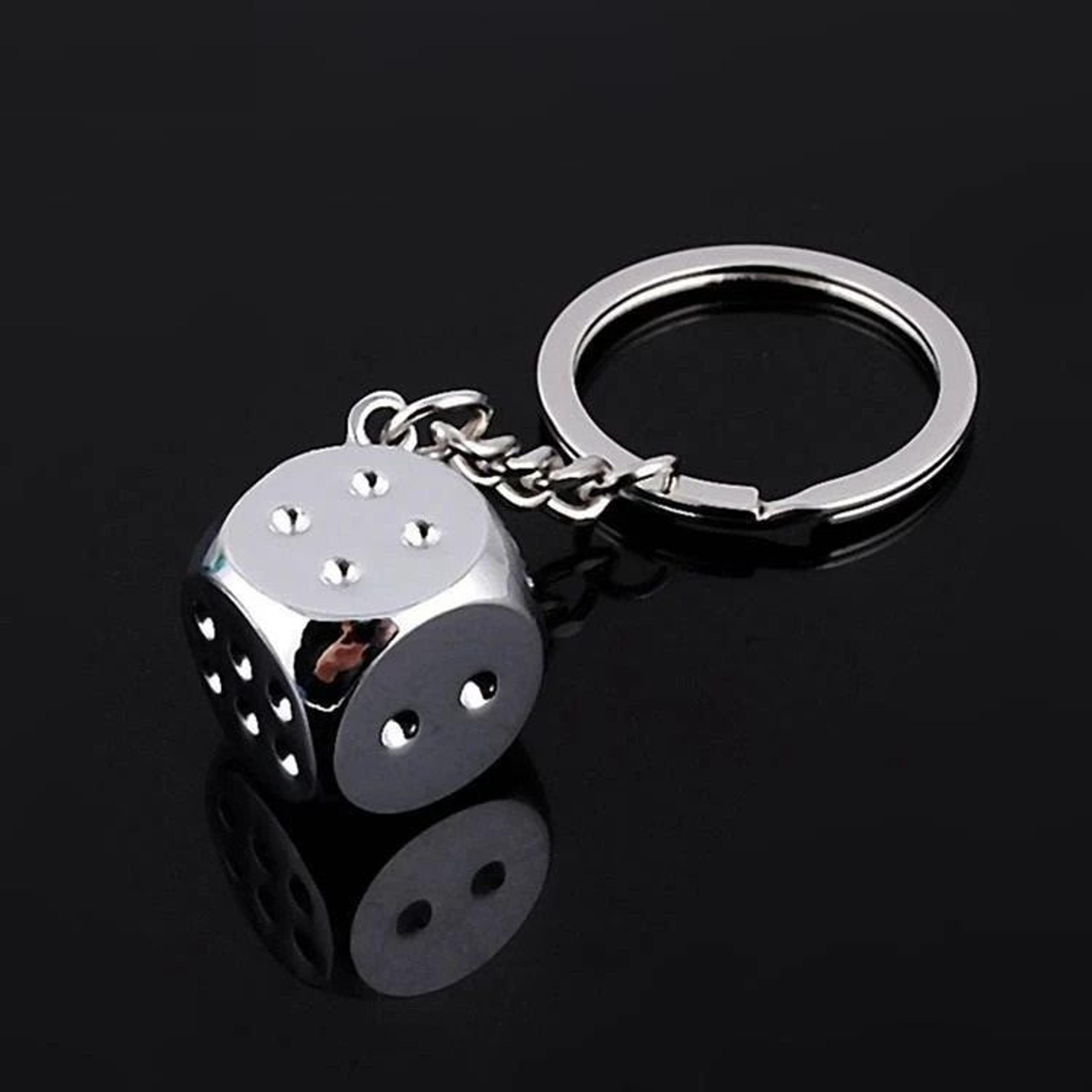 Metal Dice Key Chain For Personality Style And Gift Giving 0
