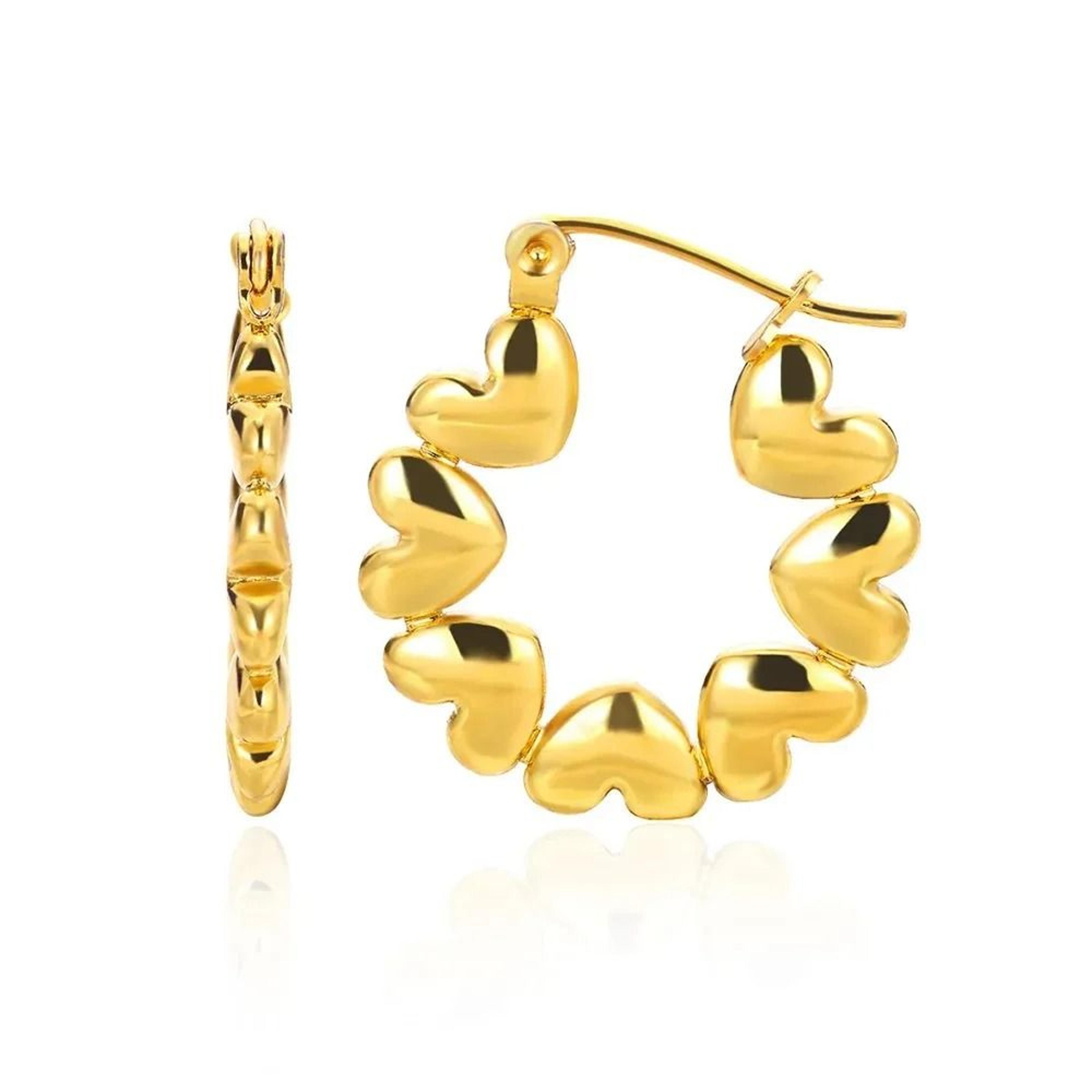 Hollow Zircon Heart Earrings For Women Gift Jewelry 24