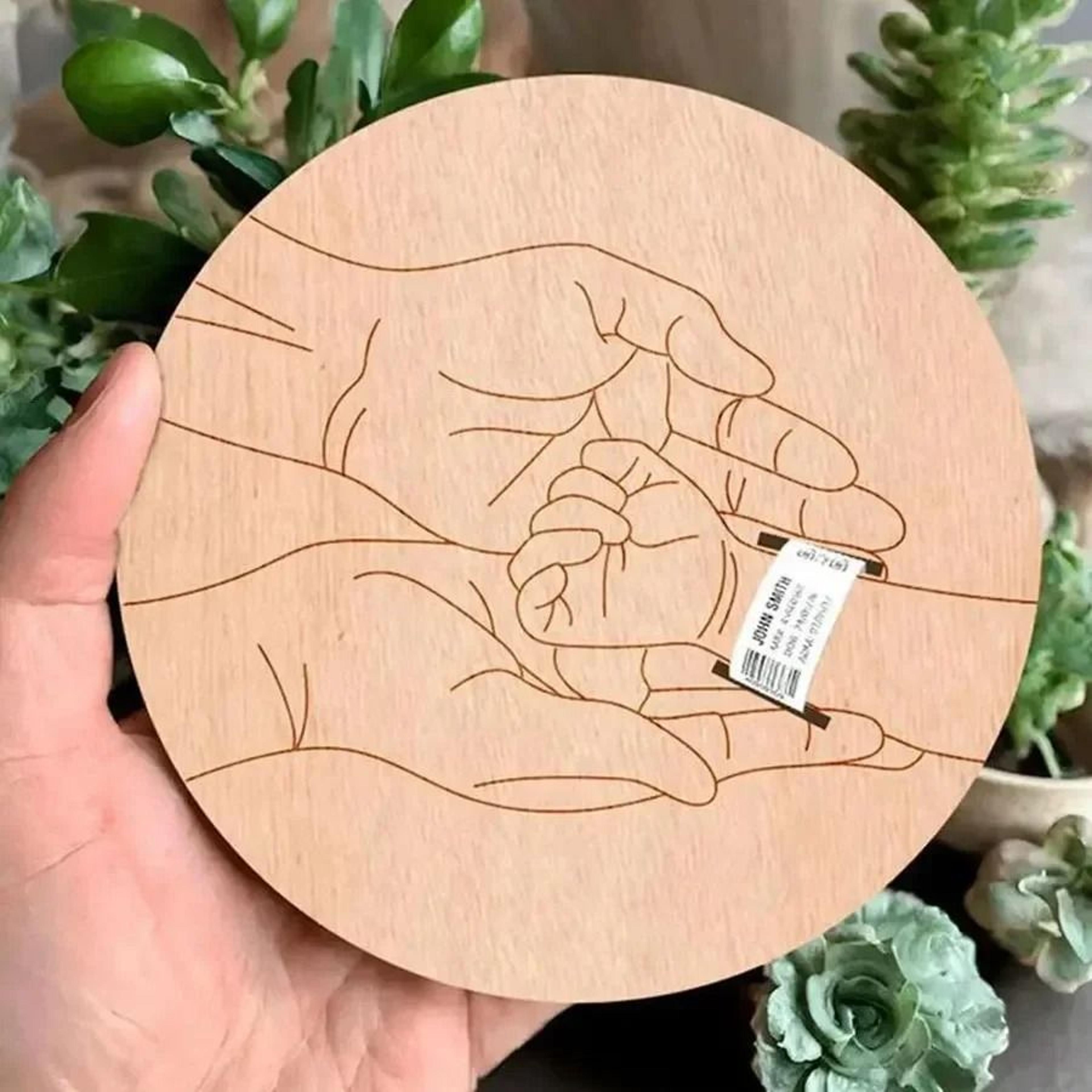 Baby Birth Wristband Wooden Commemorative Display Board 10