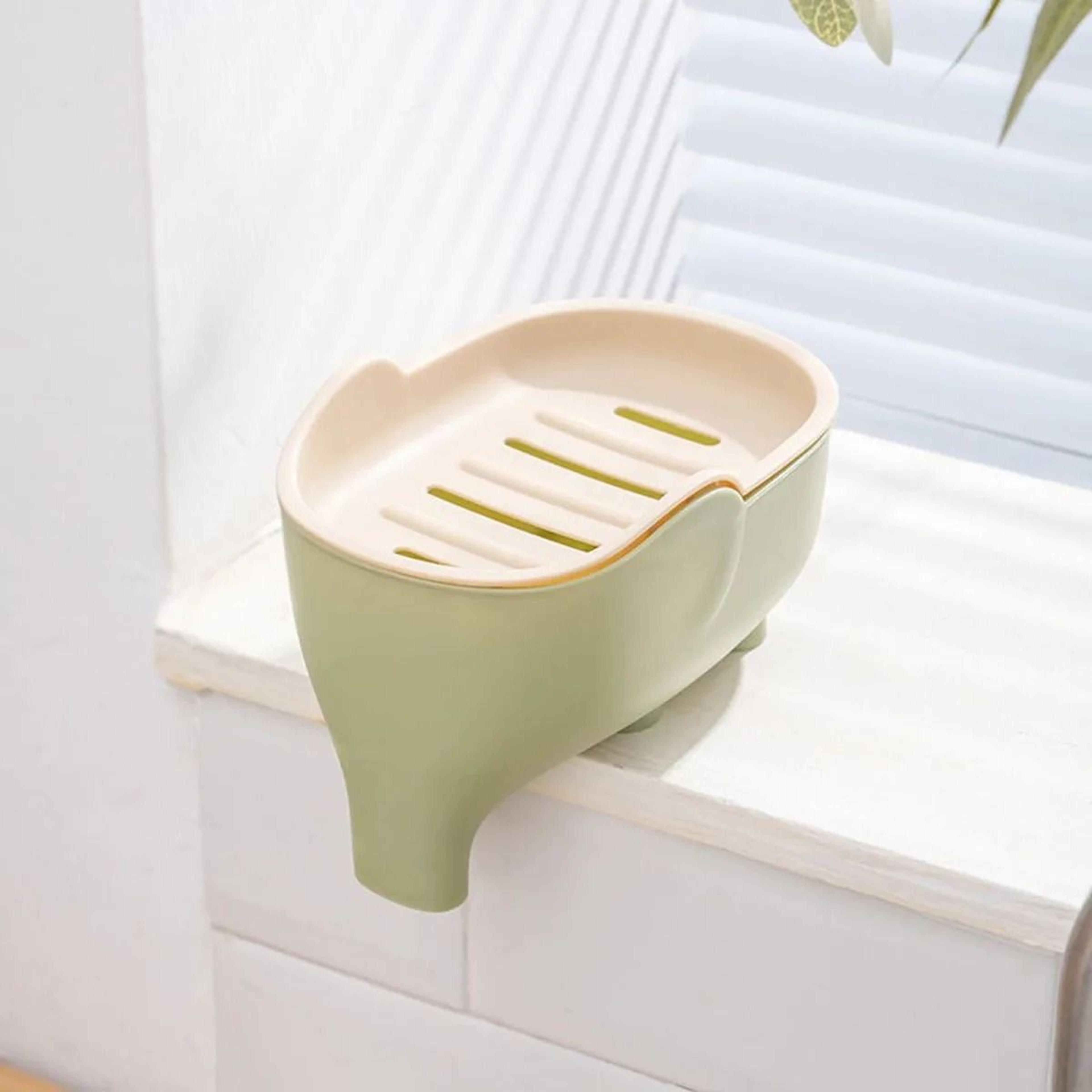 Elephant Shaped Double Layer Soap Box For Bathroom And Sink 7