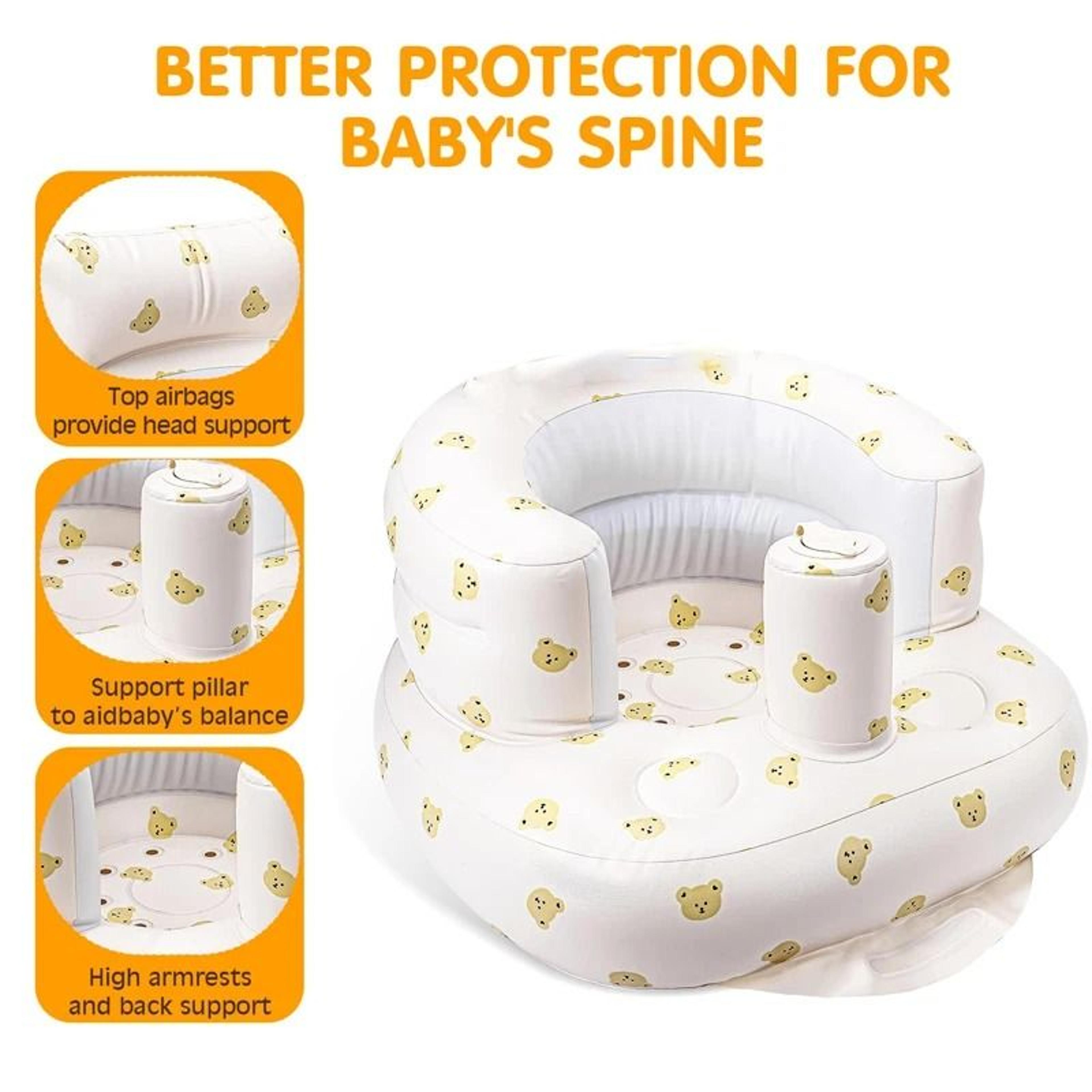Inflatable Baby Seat With Built In Air Pump For Babies 3 To 36 Months 2