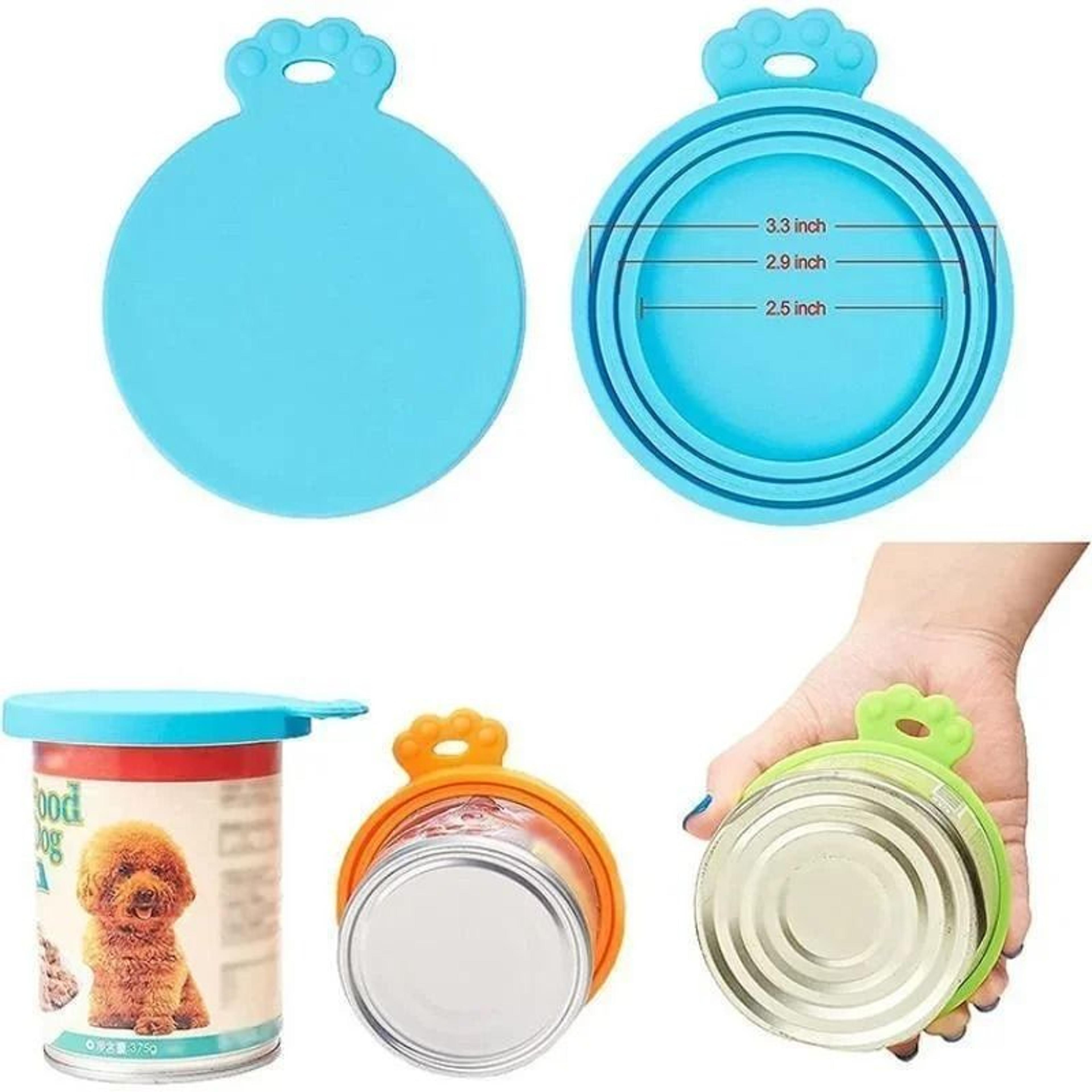 Reusable Pet Food Can Silicone Cover Three Size Fit 3