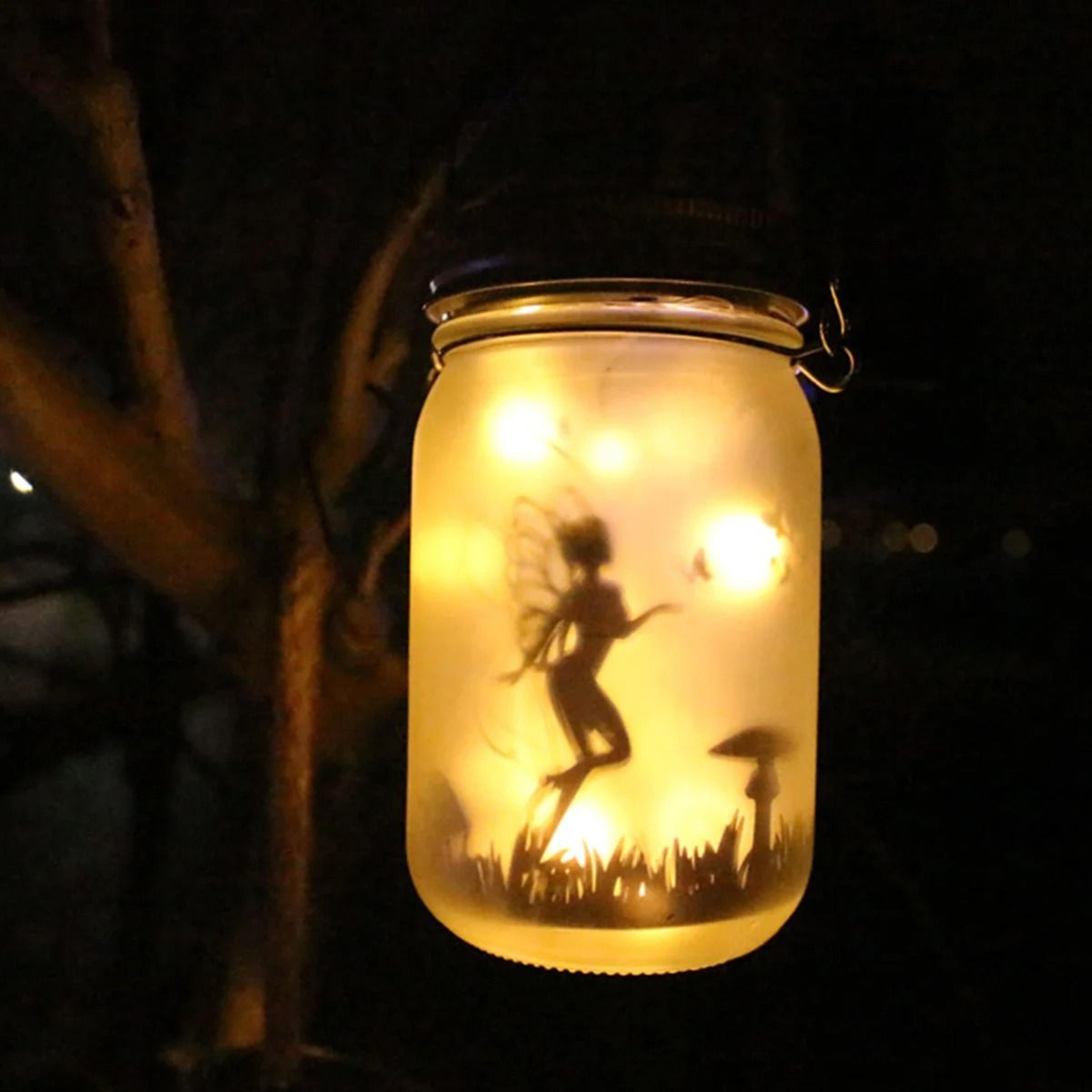 Solar Lantern Fairy Light Hanging Jar Lantern For Outdoor Garden And Patio Decor 7