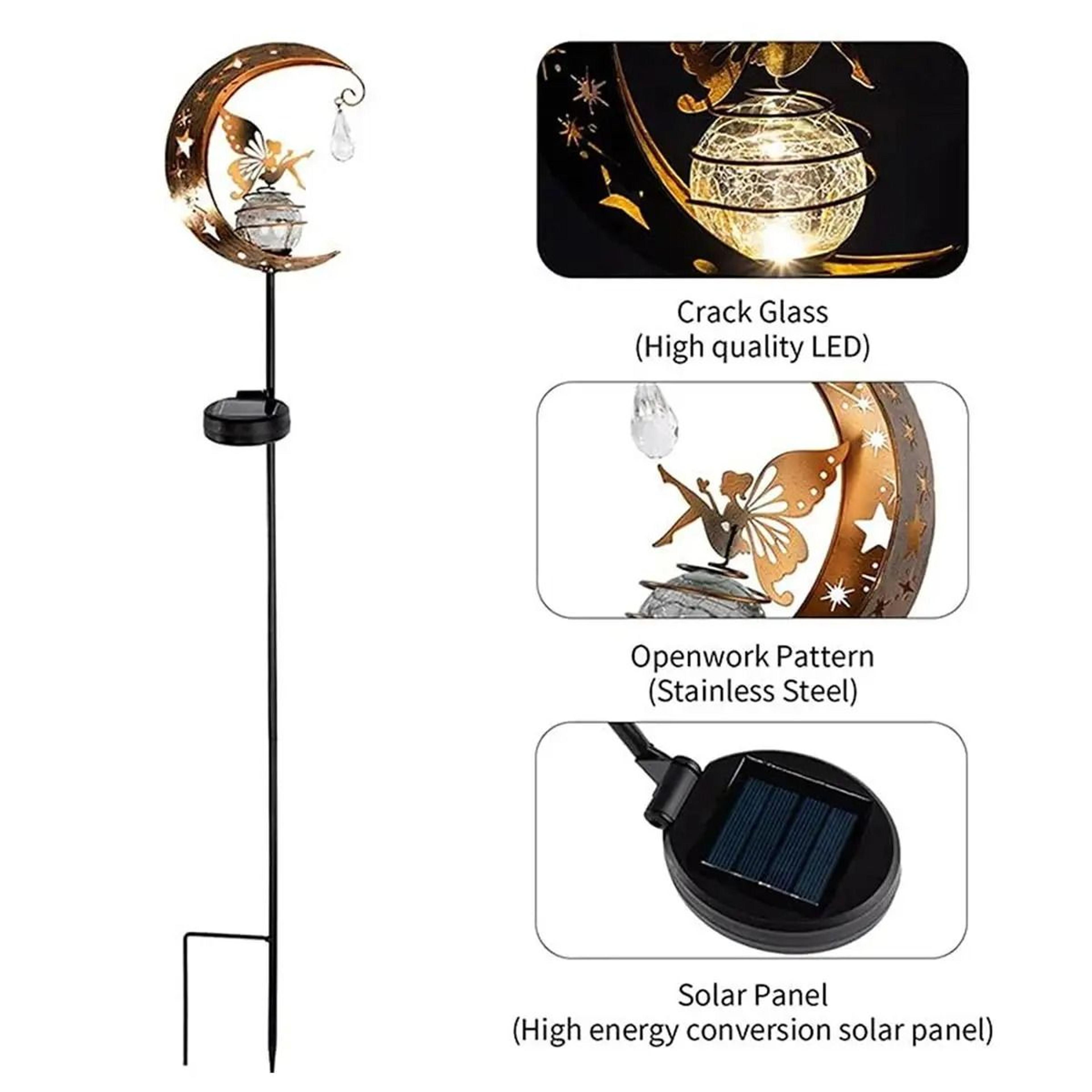 Solar Iron Decorative Garden Light With Waterproof LED Design 2
