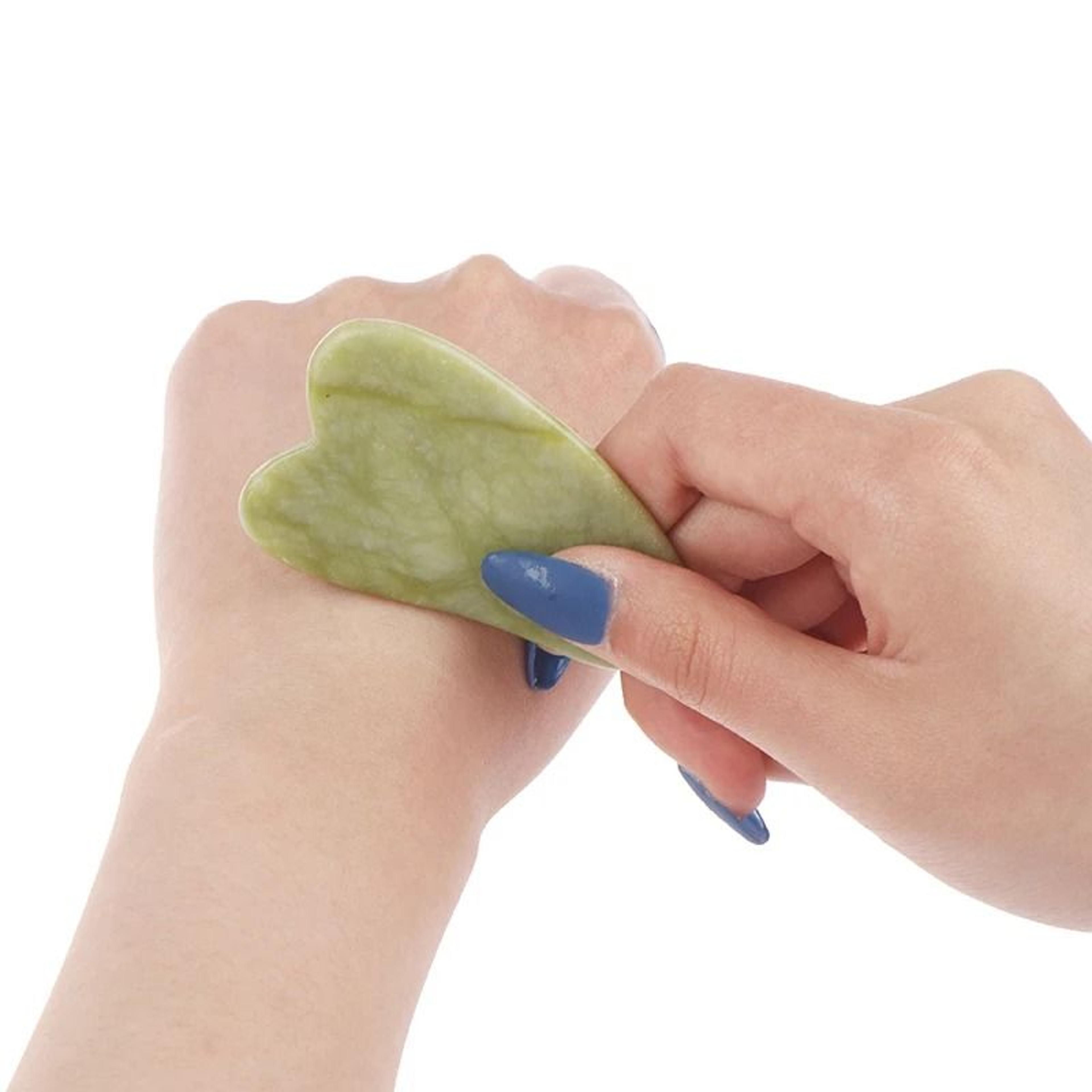 Natural Rose Jade Facial Roller And Gua Sha Set 3
