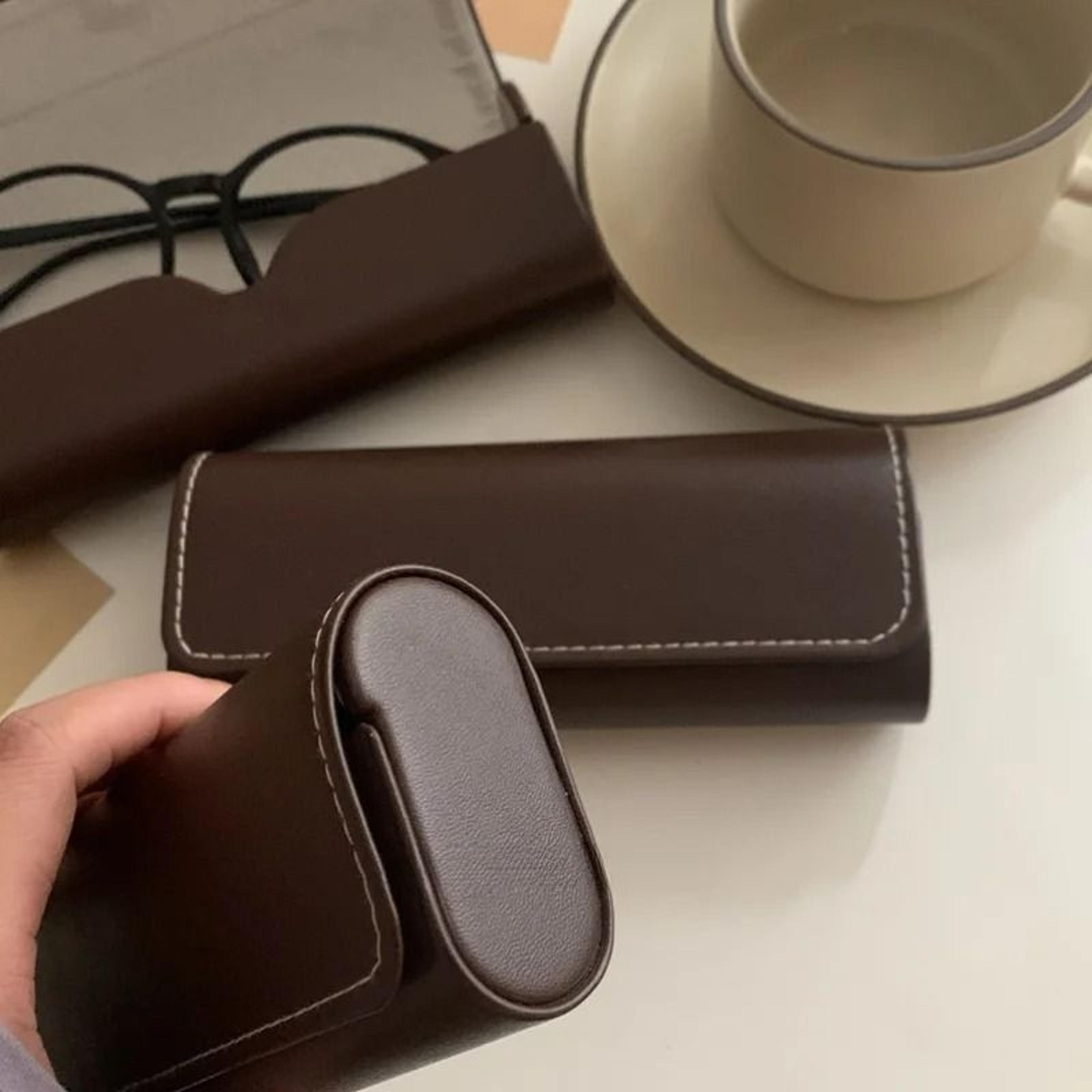 Vintage Coffee Style Eyeglass Case 4