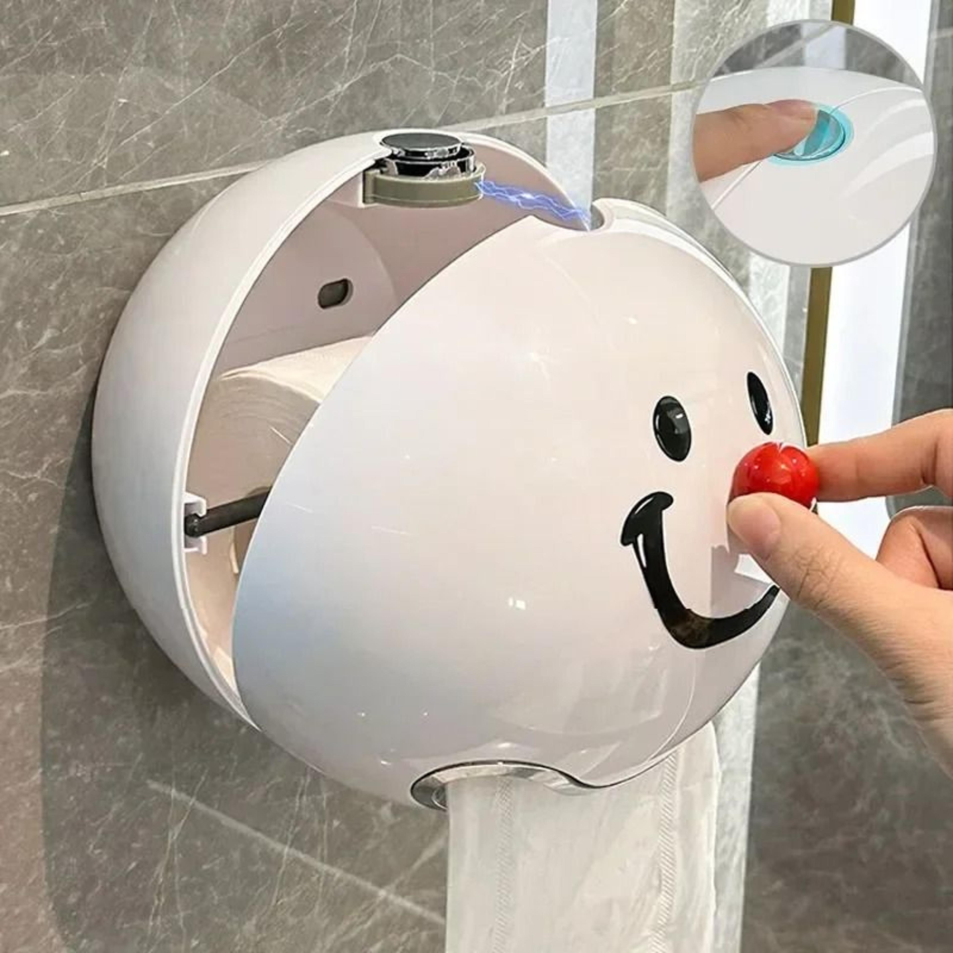 Smiling Face Wall Mounted Toilet Paper Box 1