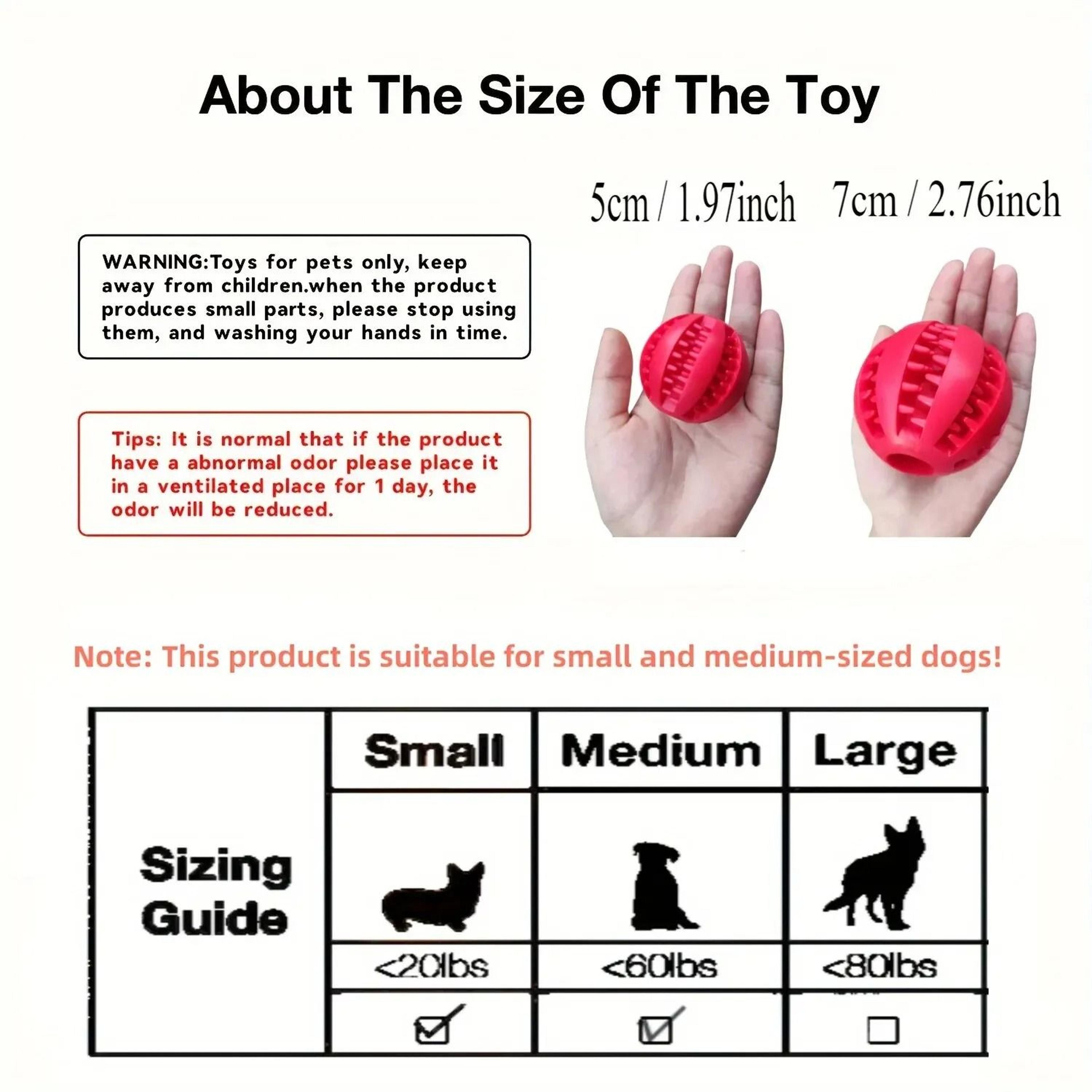 Dog Pet Food Treat Feeder Chew Tooth Cleaning Ball 1
