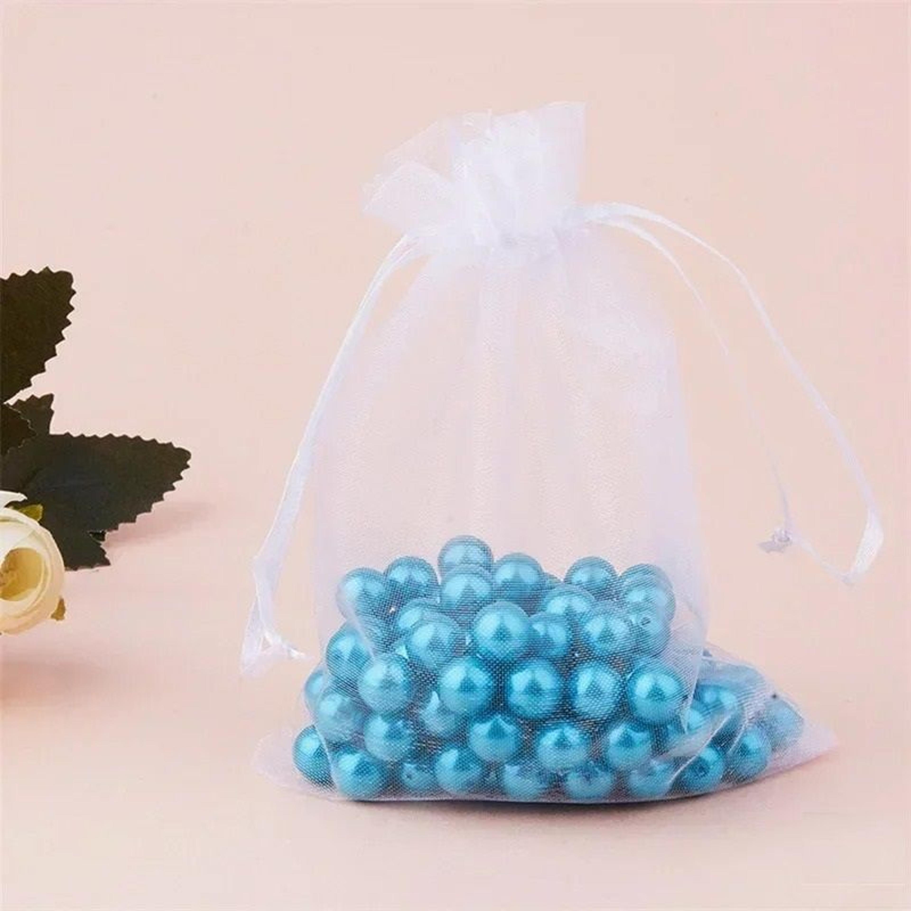 White Organza Gift Bags For Party Favors And Jewelry Packaging 2