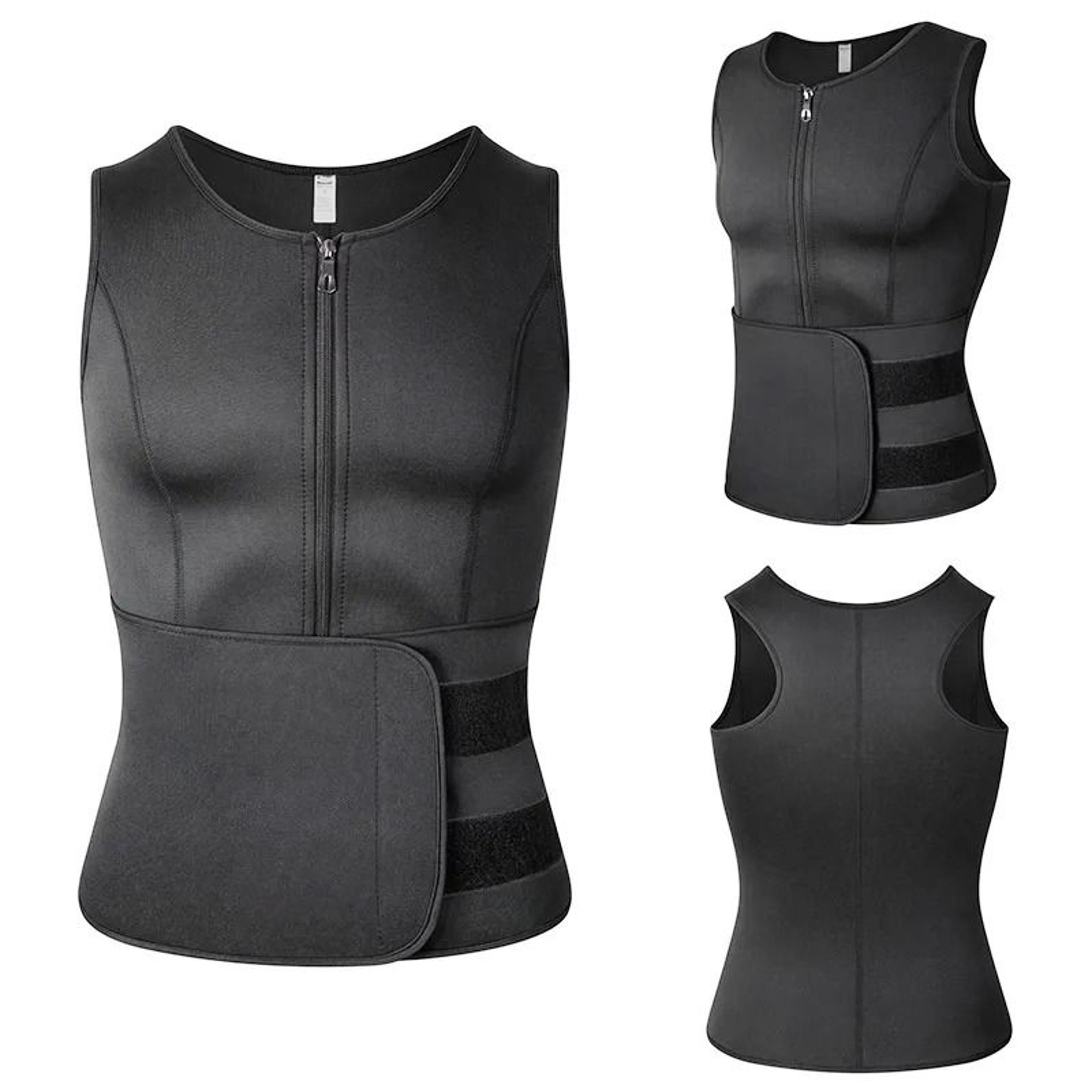 Men Body Shaper Compression Vest Sauna Sweat Slimming Workout Top 5