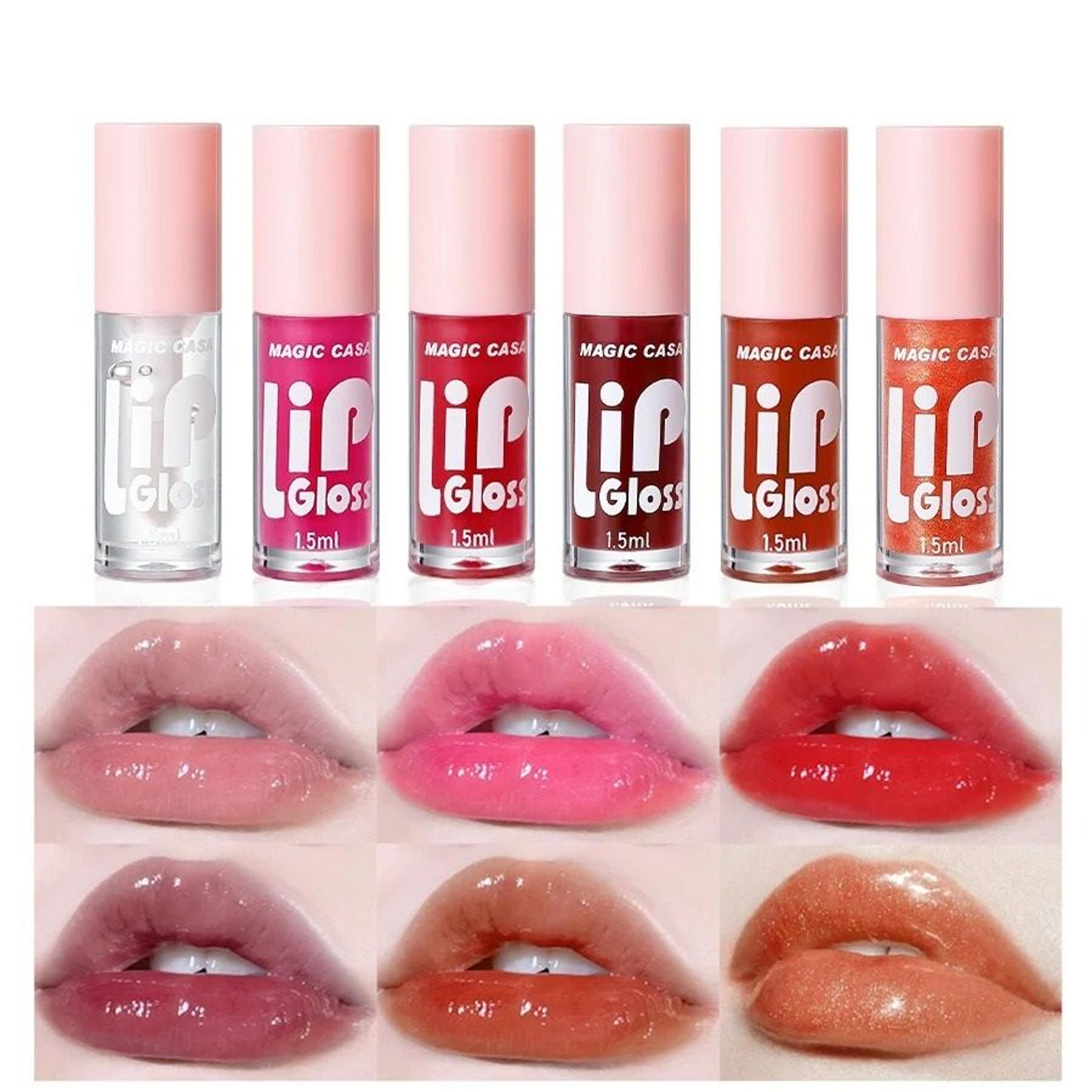 Hydrating Jelly Lip Oil 6 Piece Set Nourishing Long Lasting Lip Care 1