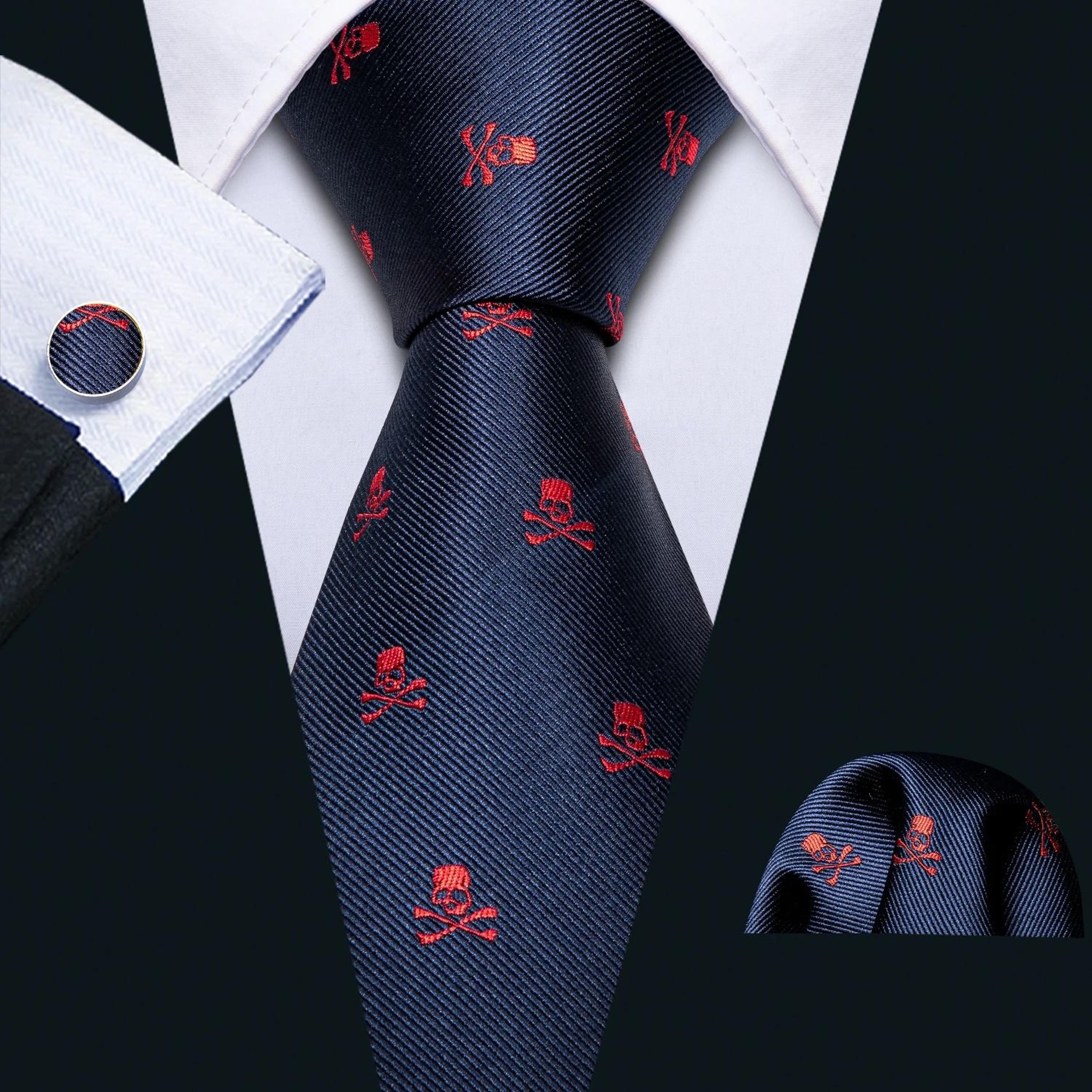 Stylish Purple Silk Tie Set For Men With Pocket Square And Cufflinks For Formal Occasions 19