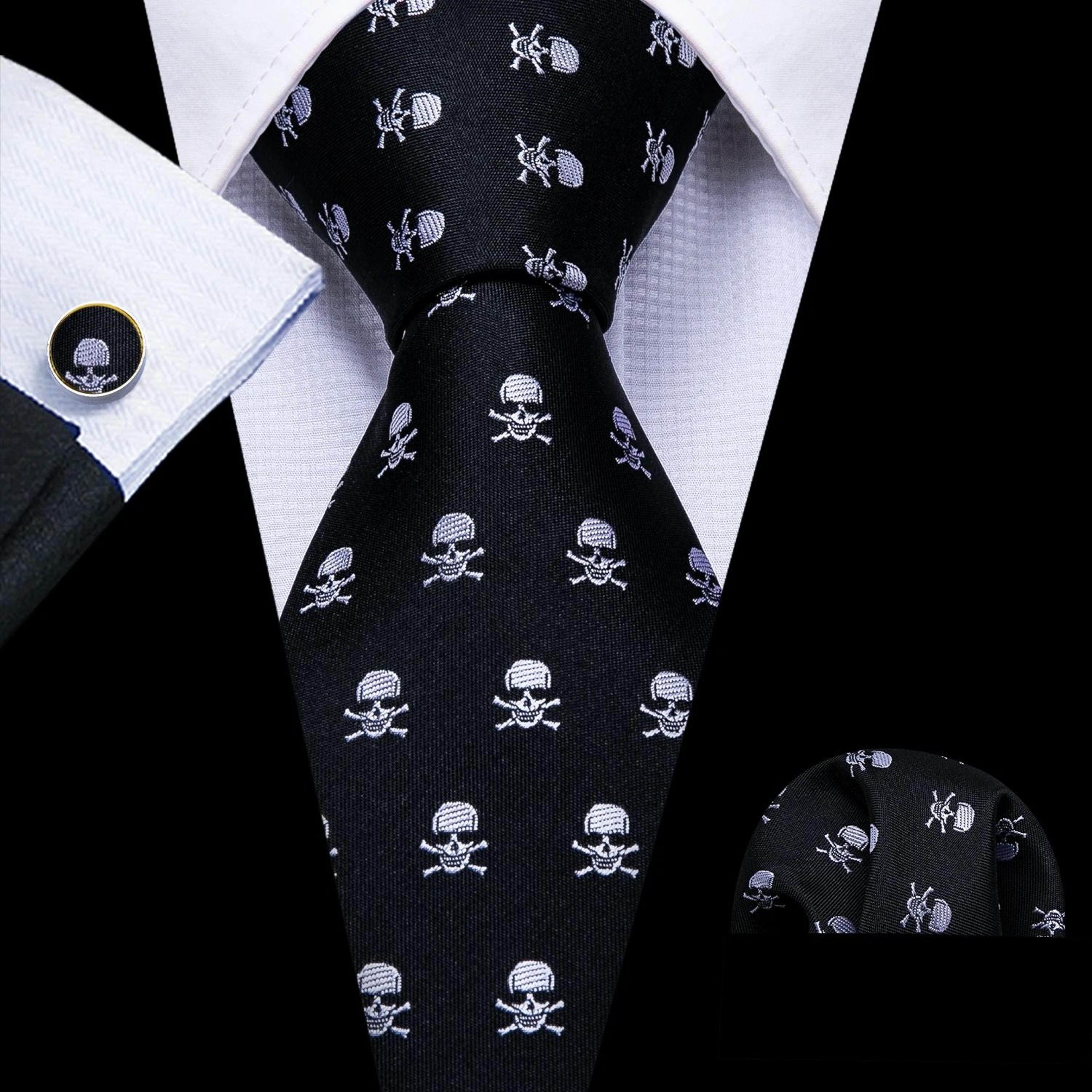 Stylish Purple Silk Tie Set For Men With Pocket Square And Cufflinks For Formal Occasions 21