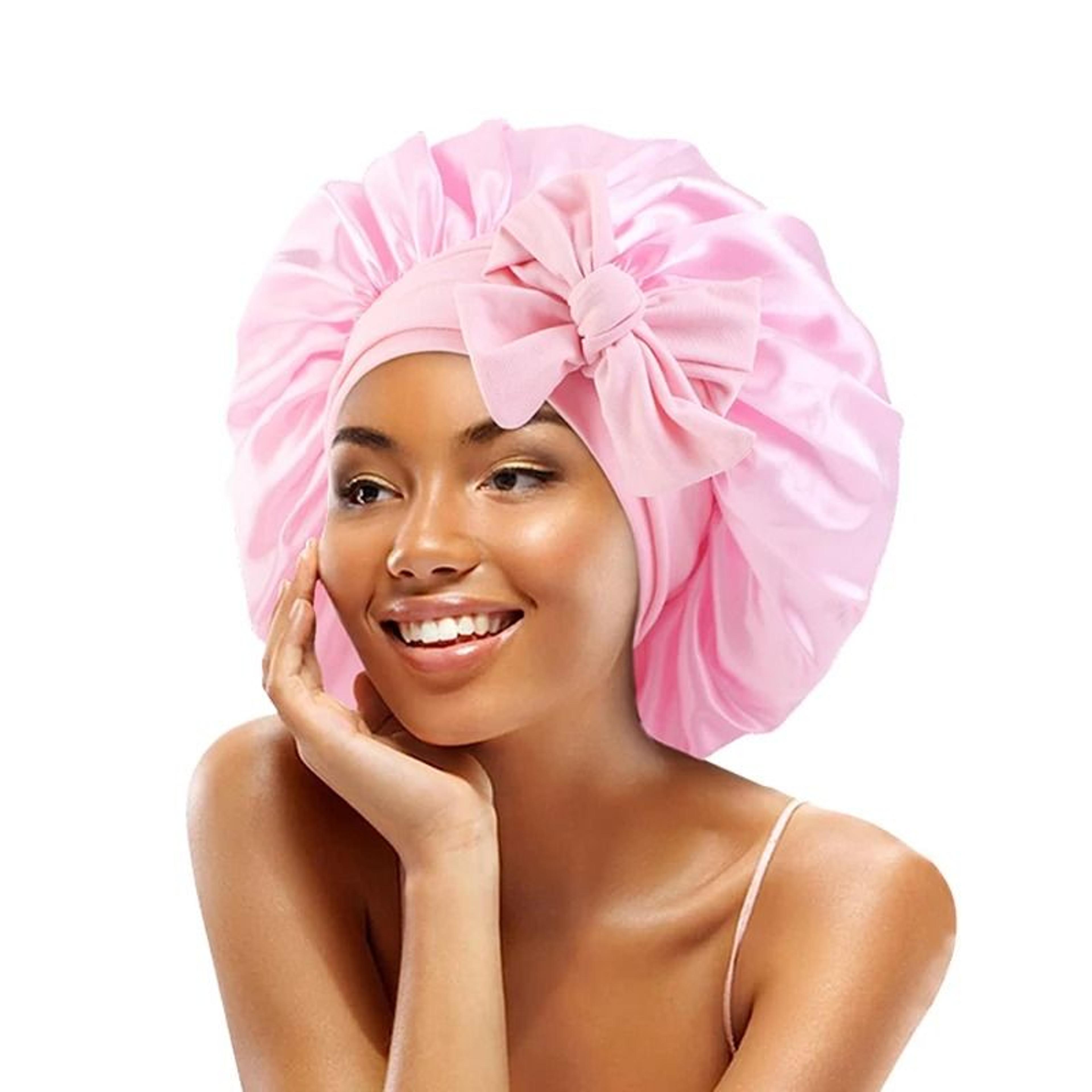 Satin Sleeping Bonnet With Stretchy Tie Band Adjustable Hair Cover For Women 6