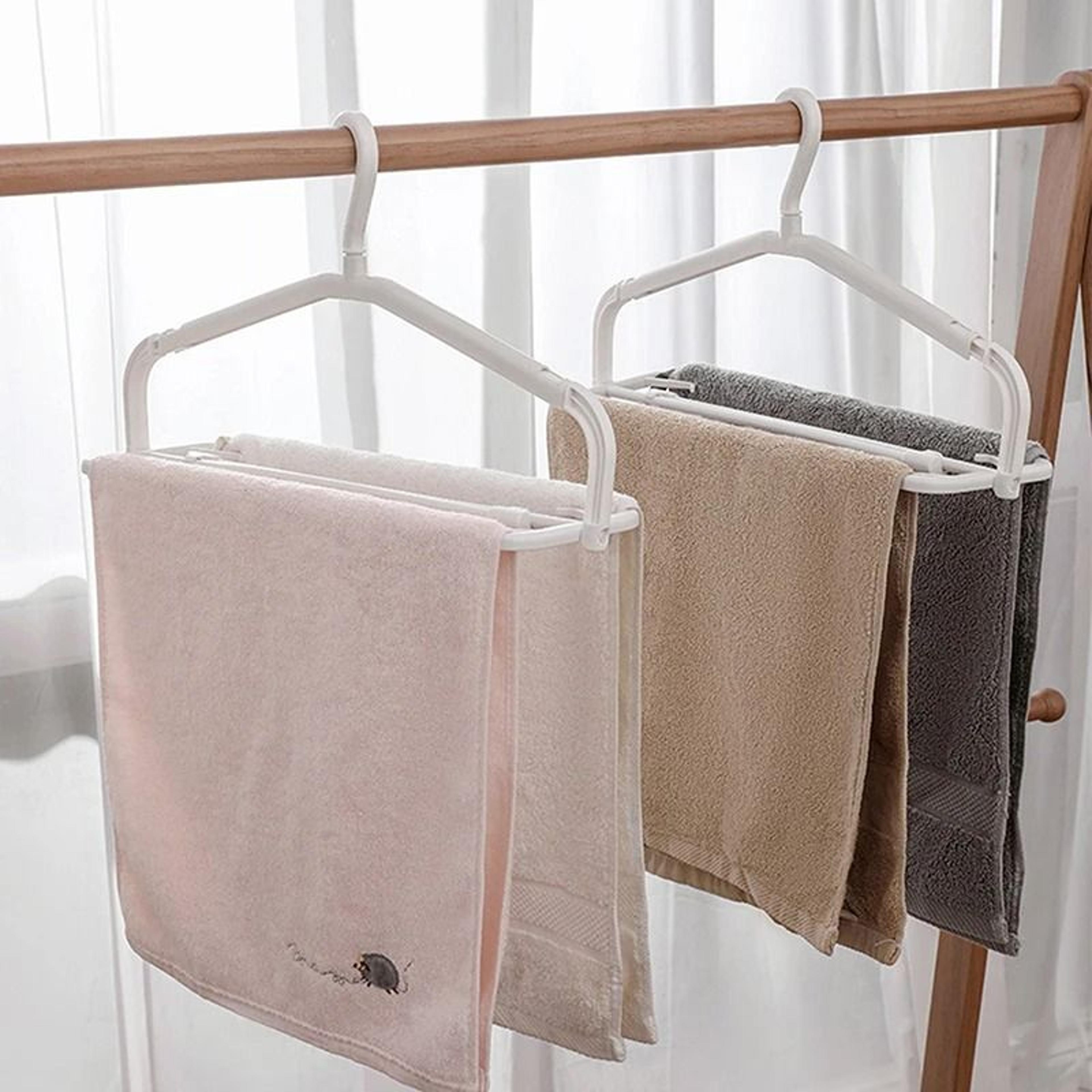 Scalable Plastic Clothes Hanger With Clip Space Saving Closet Organizer 0