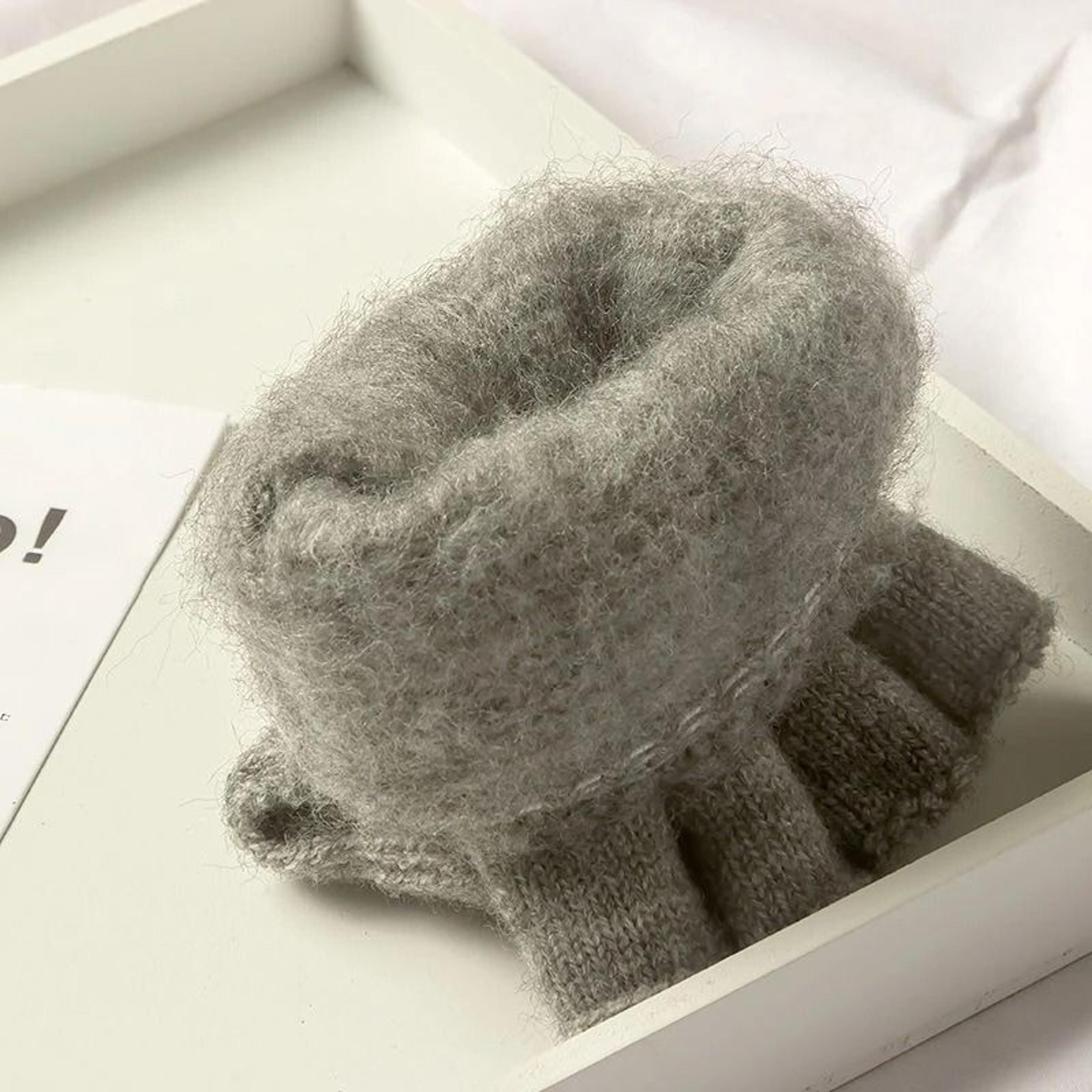 Knitted Fingerless Winter Gloves Warm Touch Screen Half Finger Gloves 3