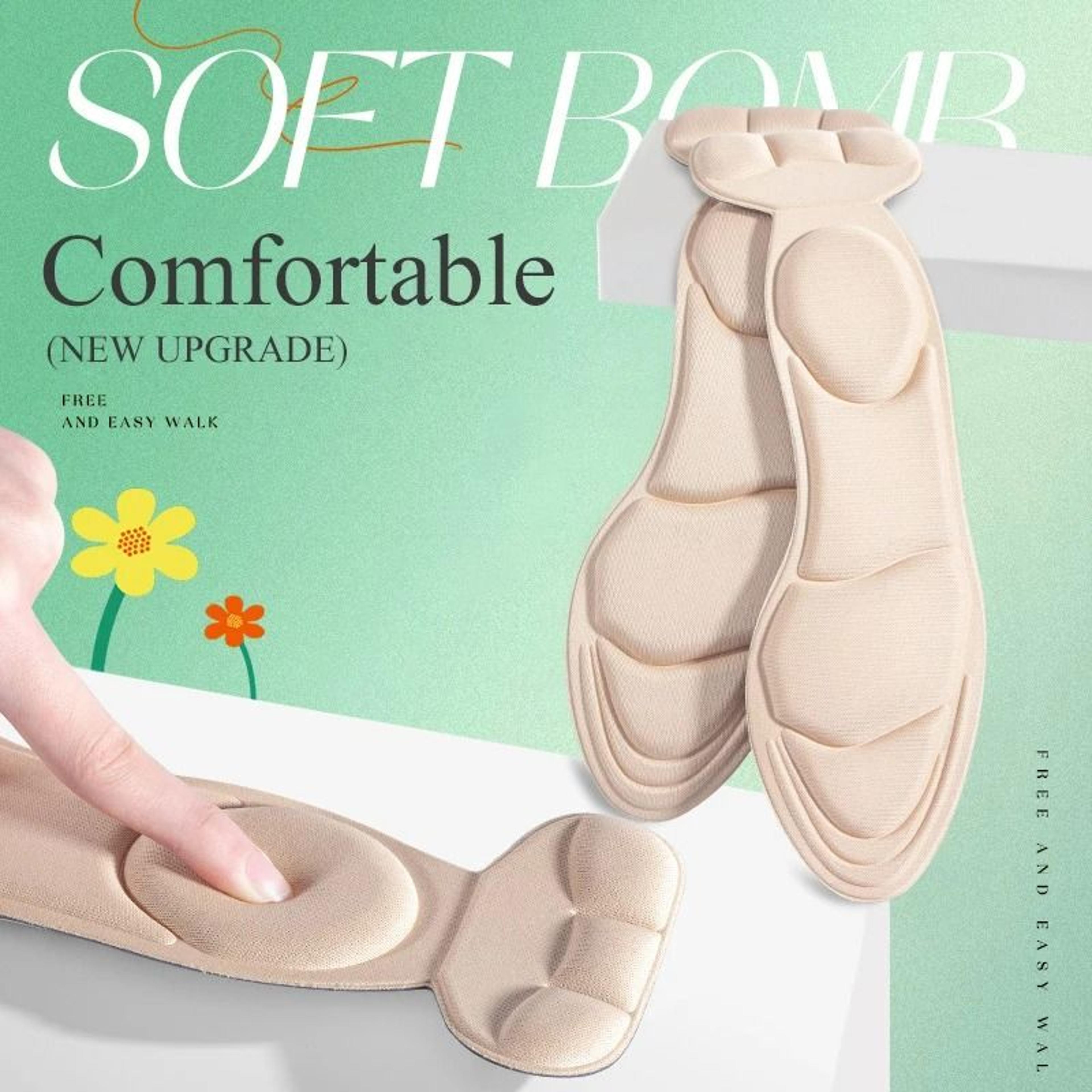 Memory Foam Insoles For Women Comfortable High Heel Foot Support Pads 3