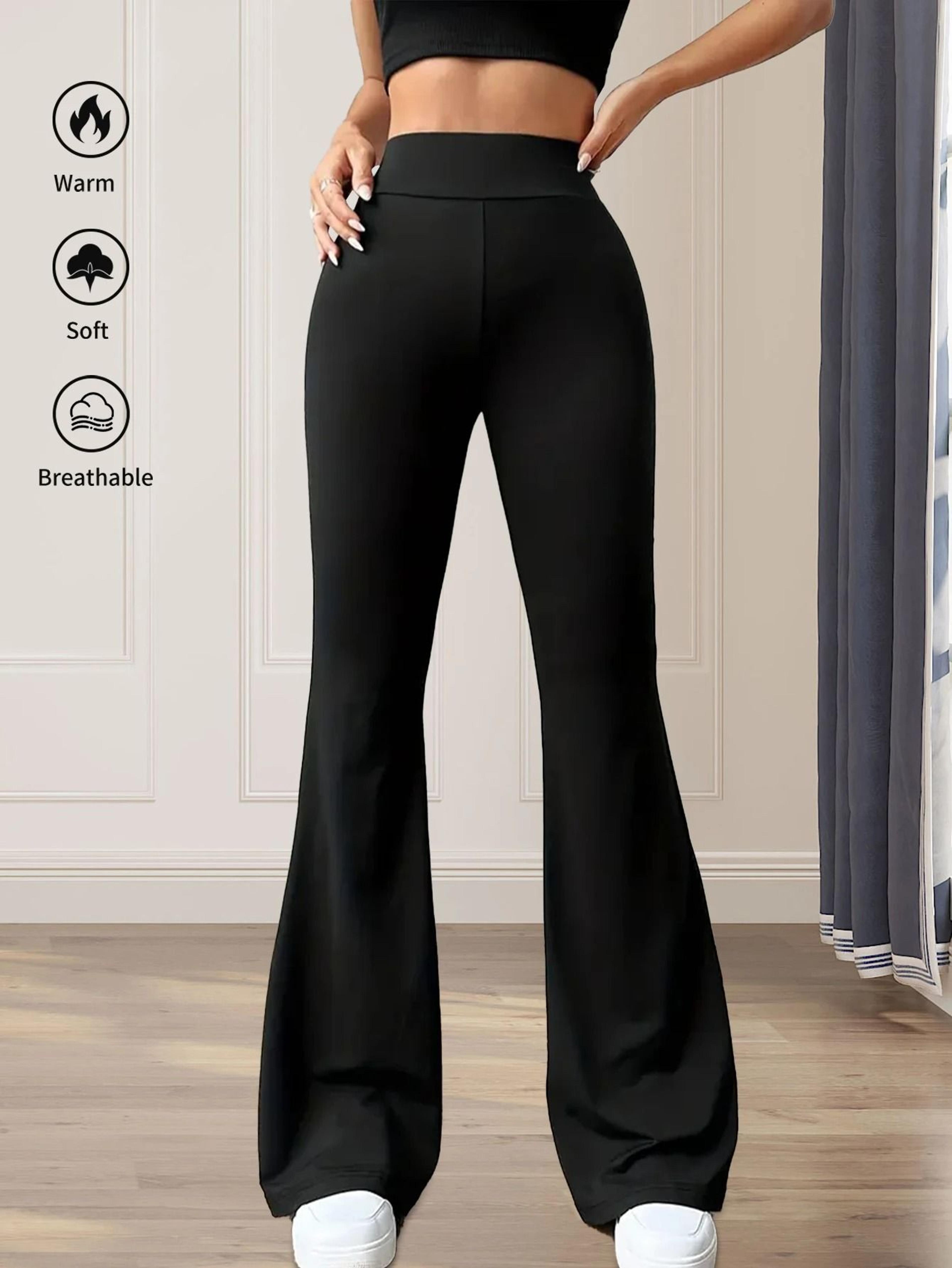 High Waist Flared Pants For Women Slim Fit Stretch Long Leg Pants 3