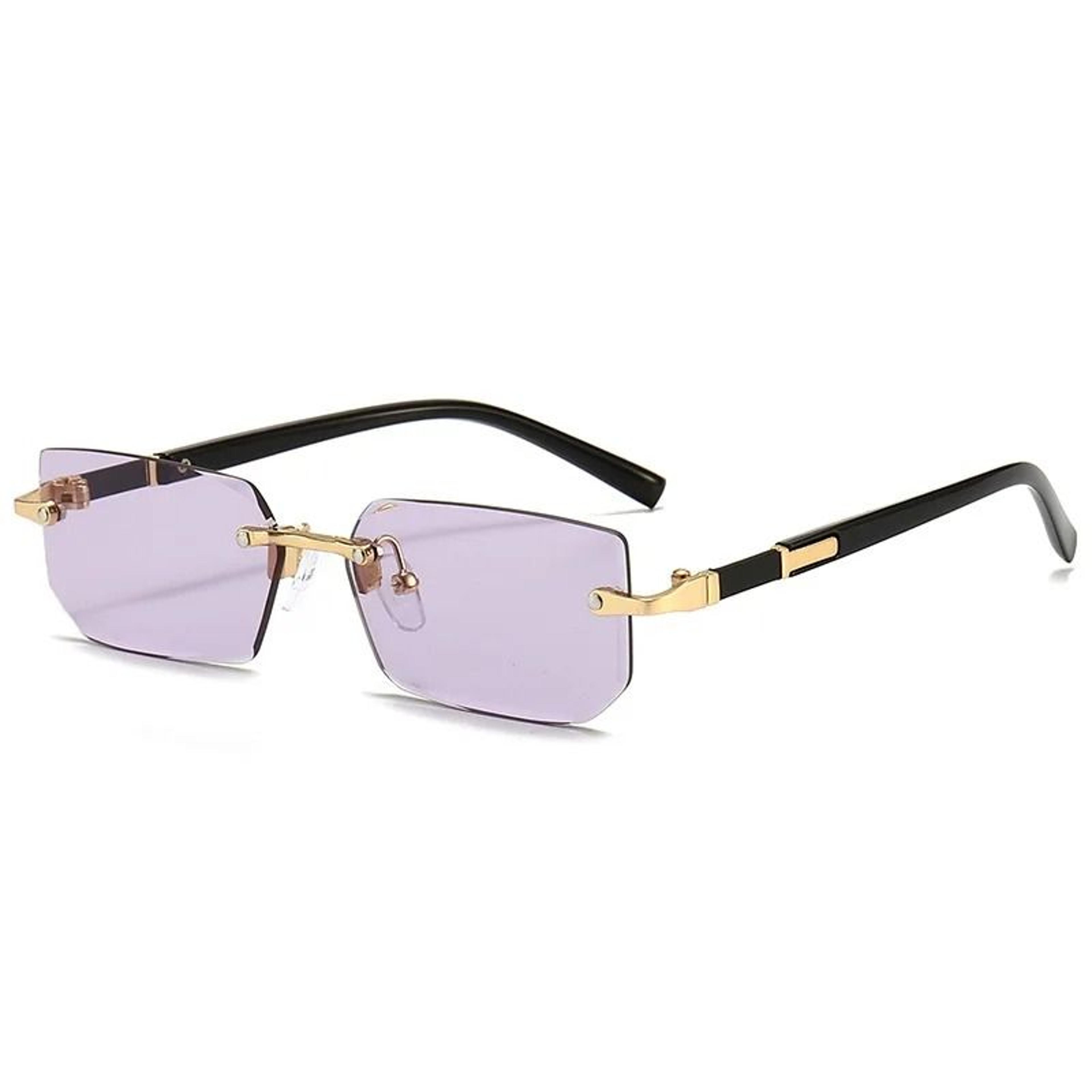 Clear View Rimless Rectangle Sunglasses For Men And Women 10