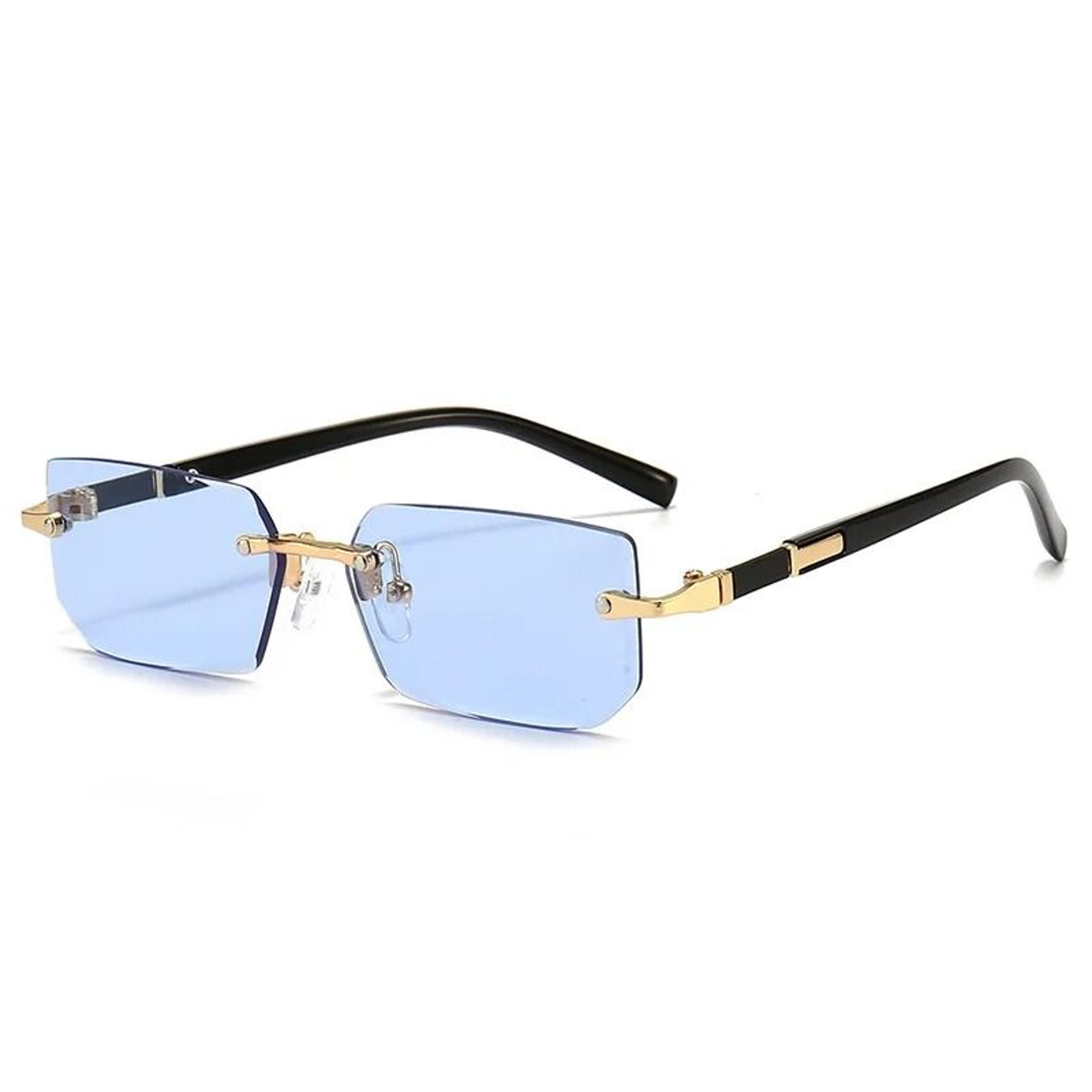 Clear View Rimless Rectangle Sunglasses For Men And Women 8