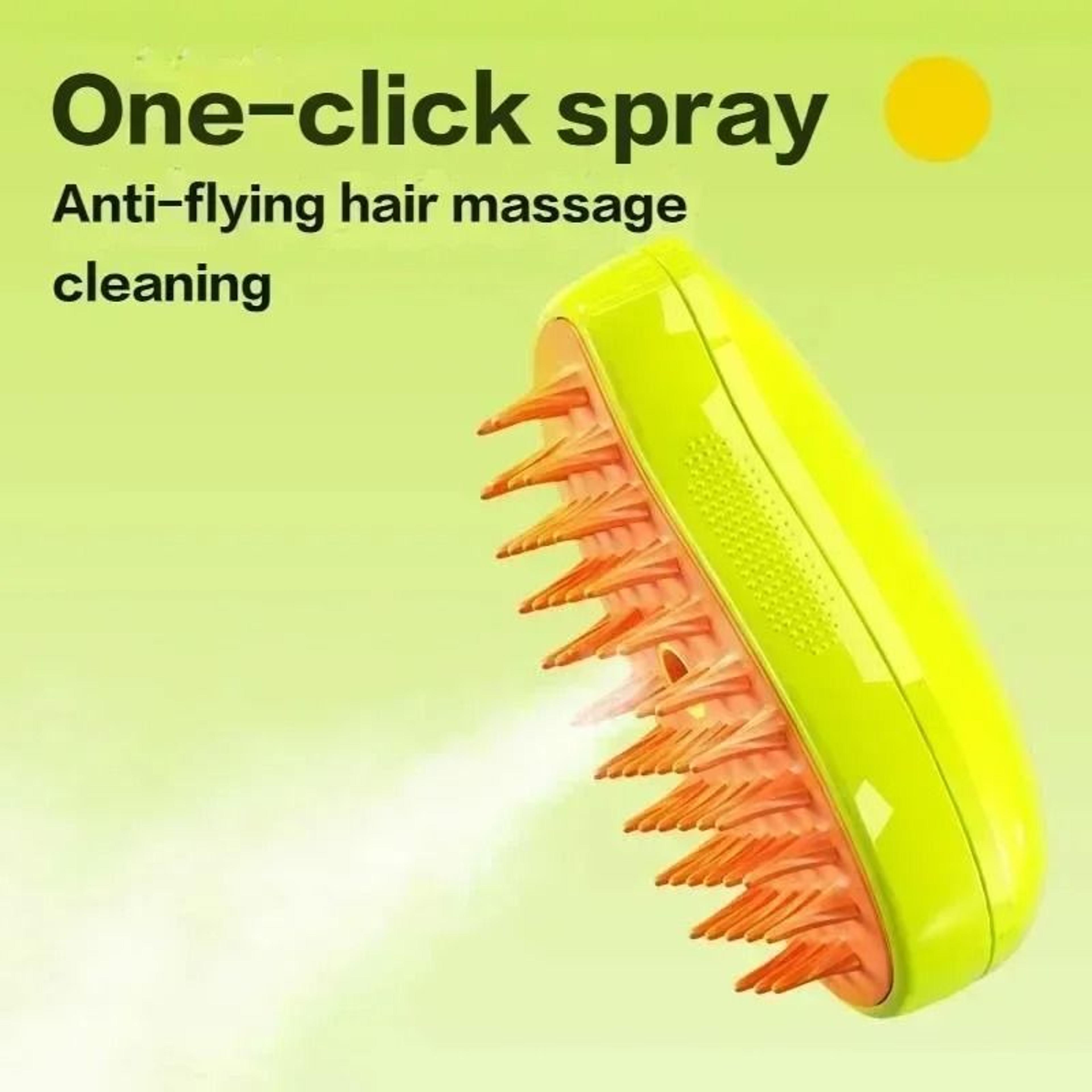 3 In 1 Steamy Groom Pet Brush With Spray And Massage 3
