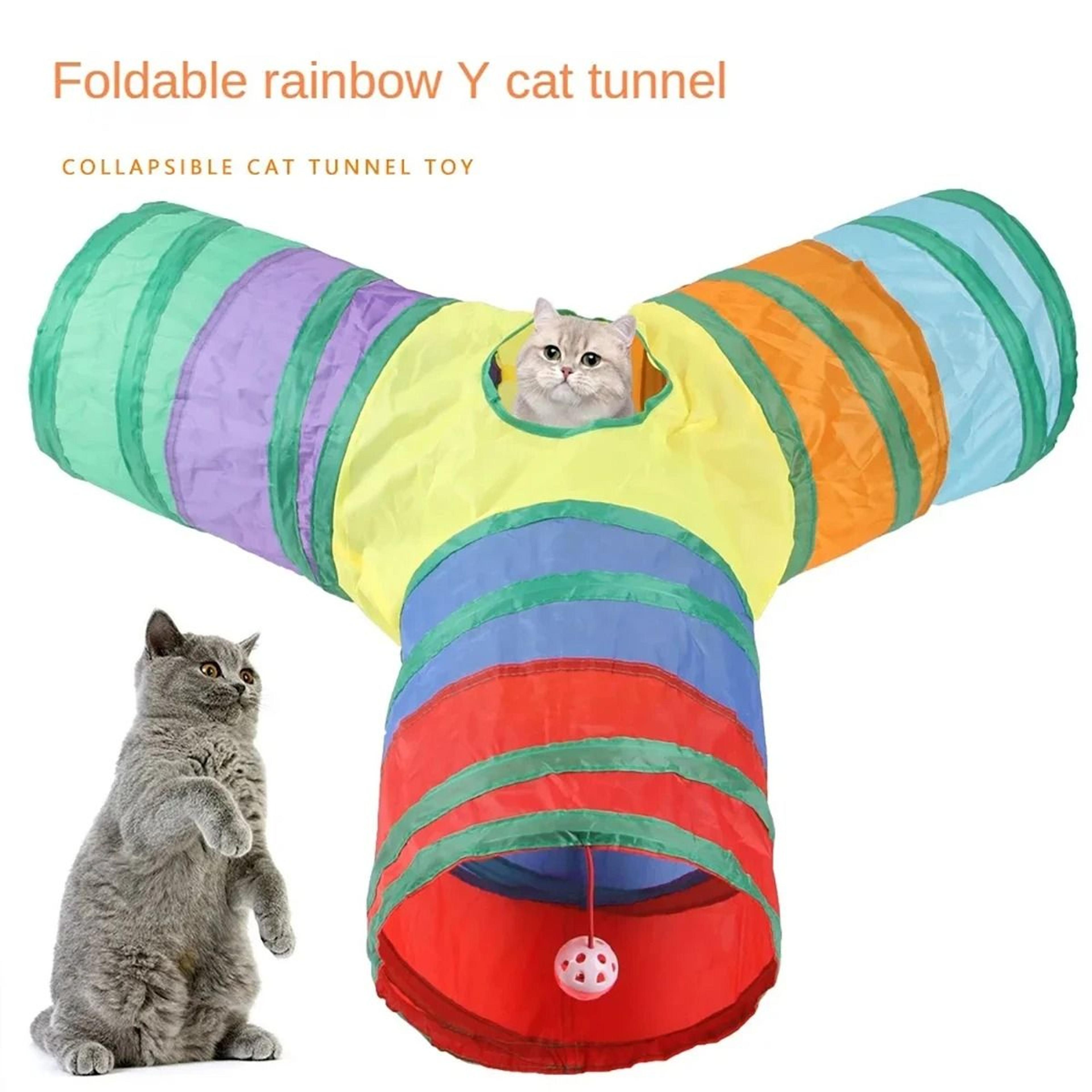 Cat Play Tunnel Three Way Foldable Indoor Toy 1