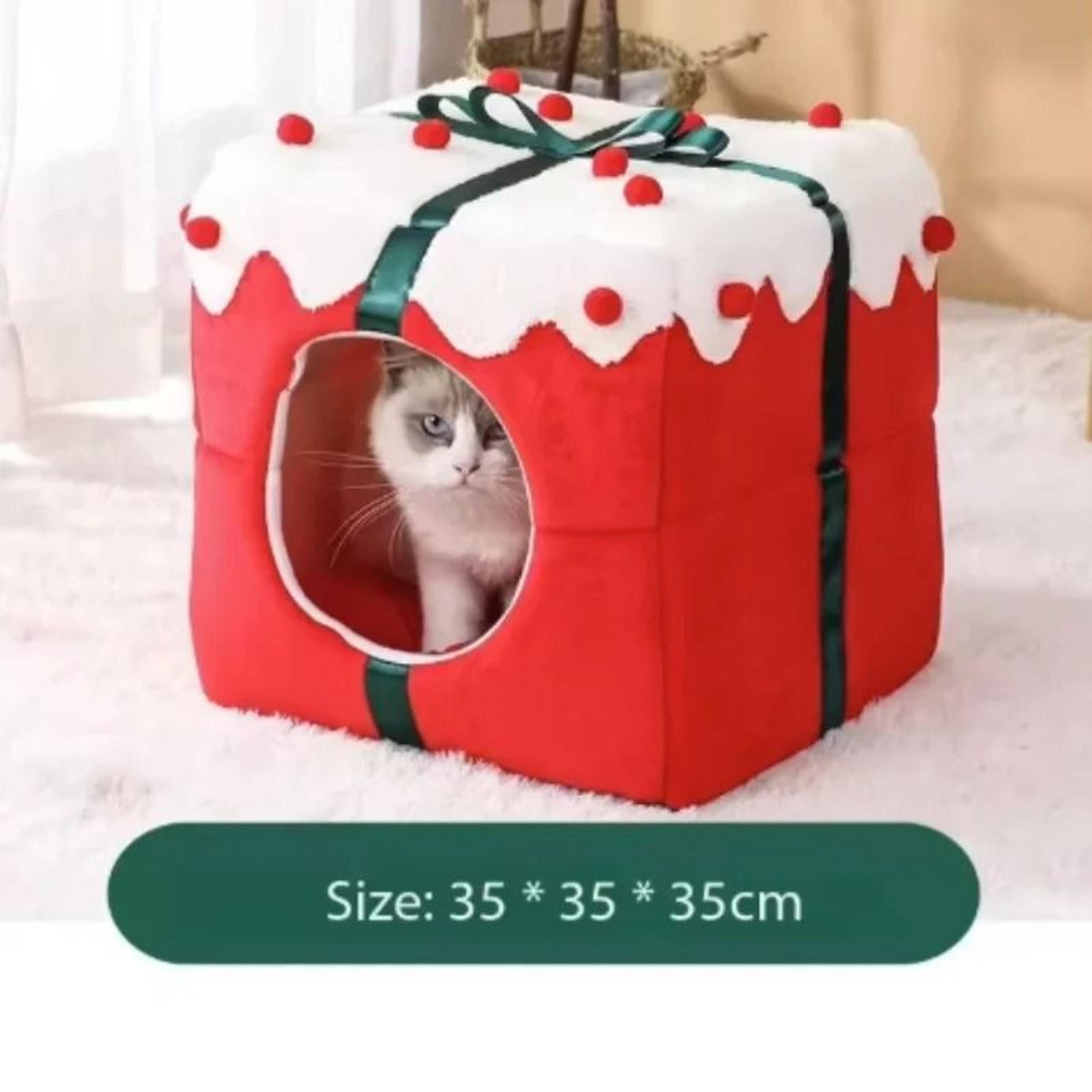 Christmas Cozy Pet Bed For Cats And Small Dogs 7