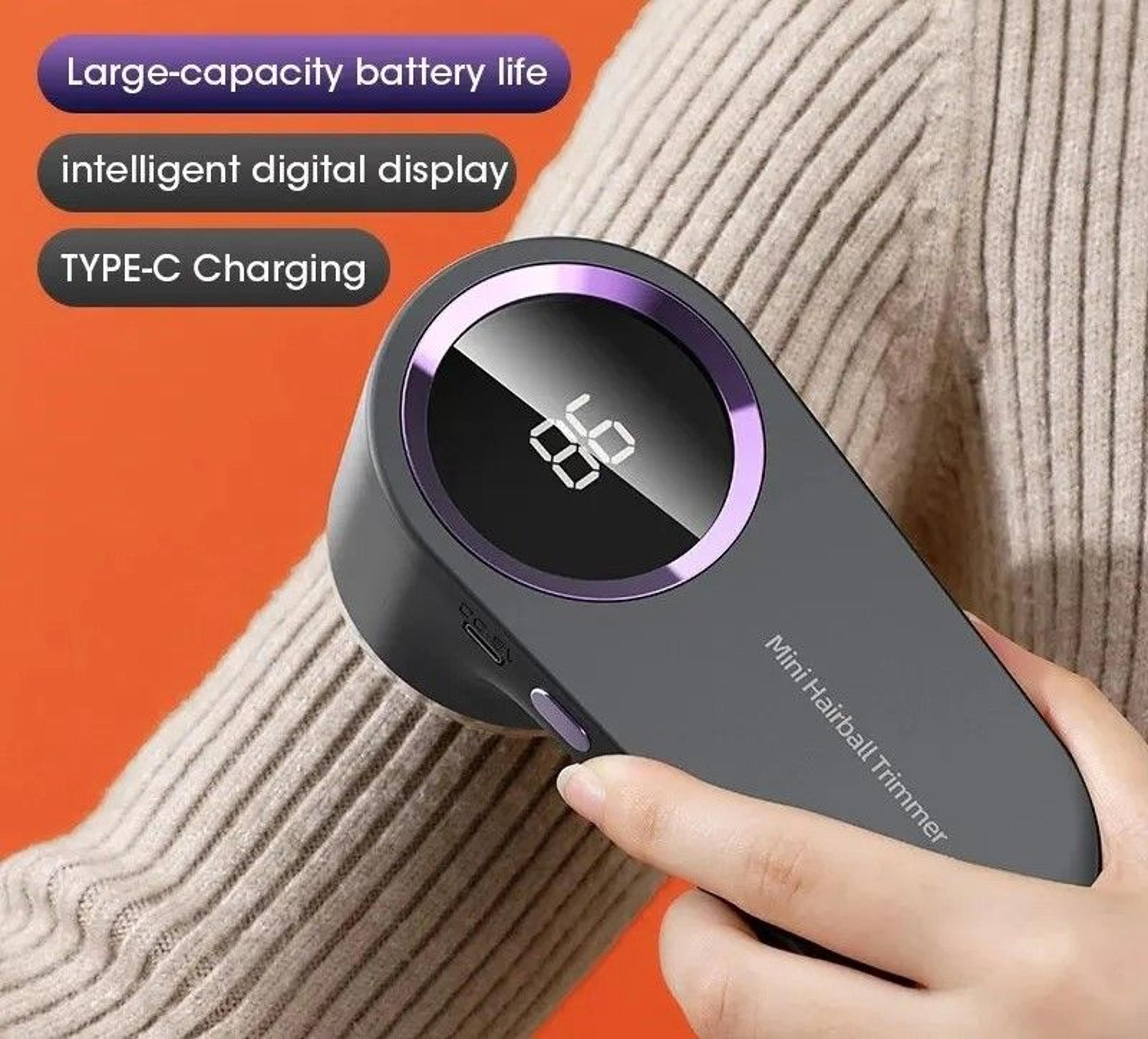 LED Electric Fabric Lint Remover Sweater Pill Shaver USB Rechargeable 0
