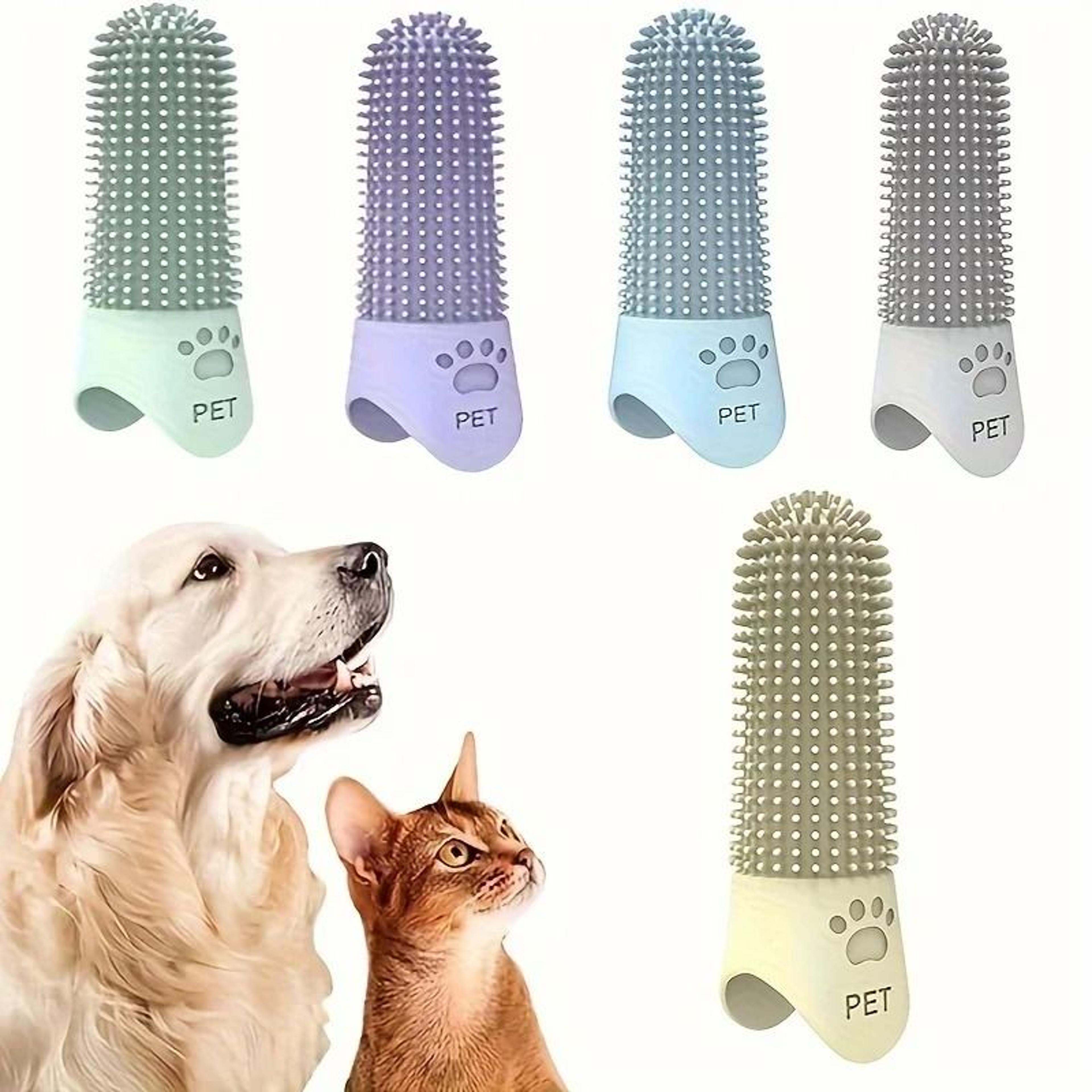 soft silicone 360 degree finger toothbrush for dogs and cats