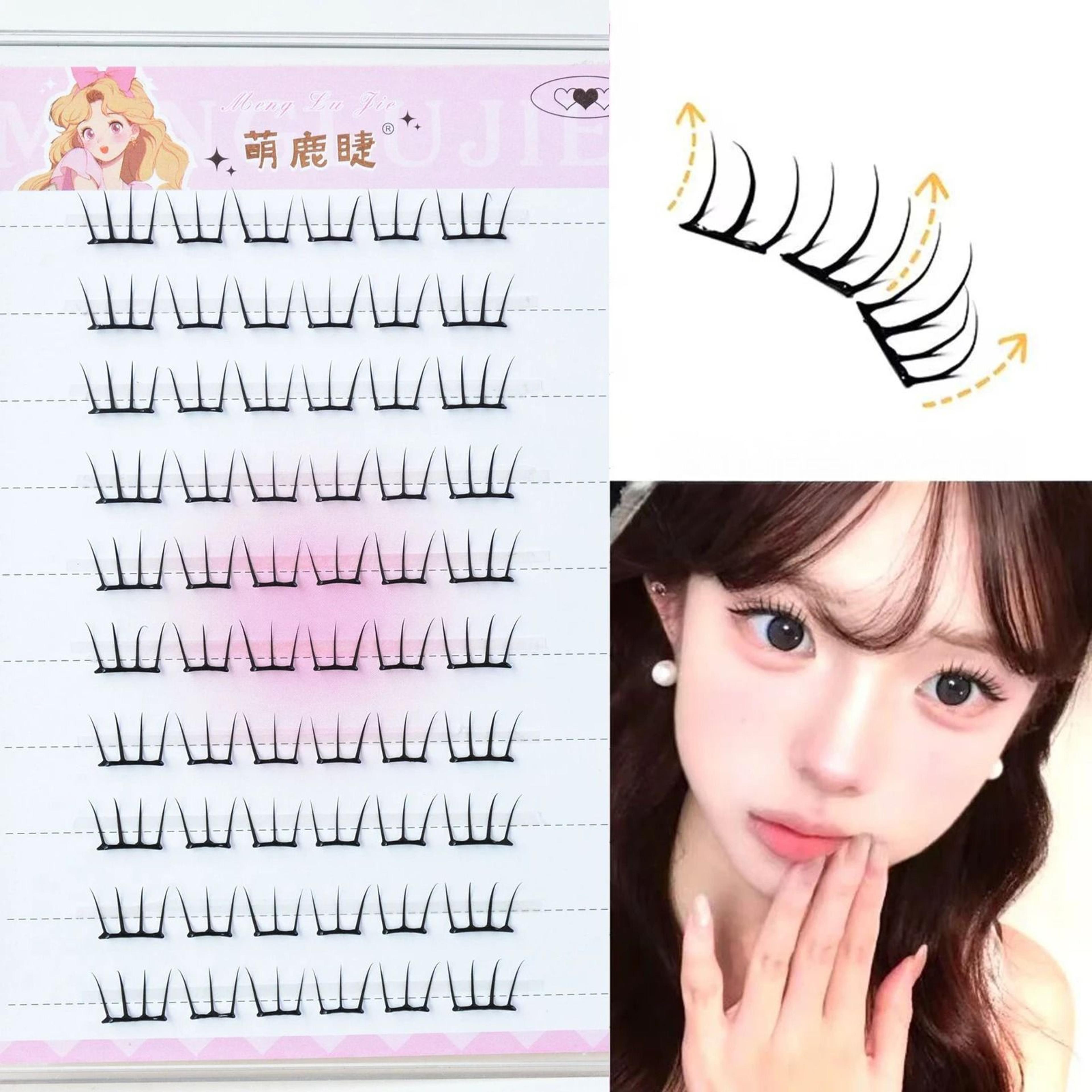 Easy Apply Self Adhesive Individual Eyelashes Fluffy Cluster Lashes 4