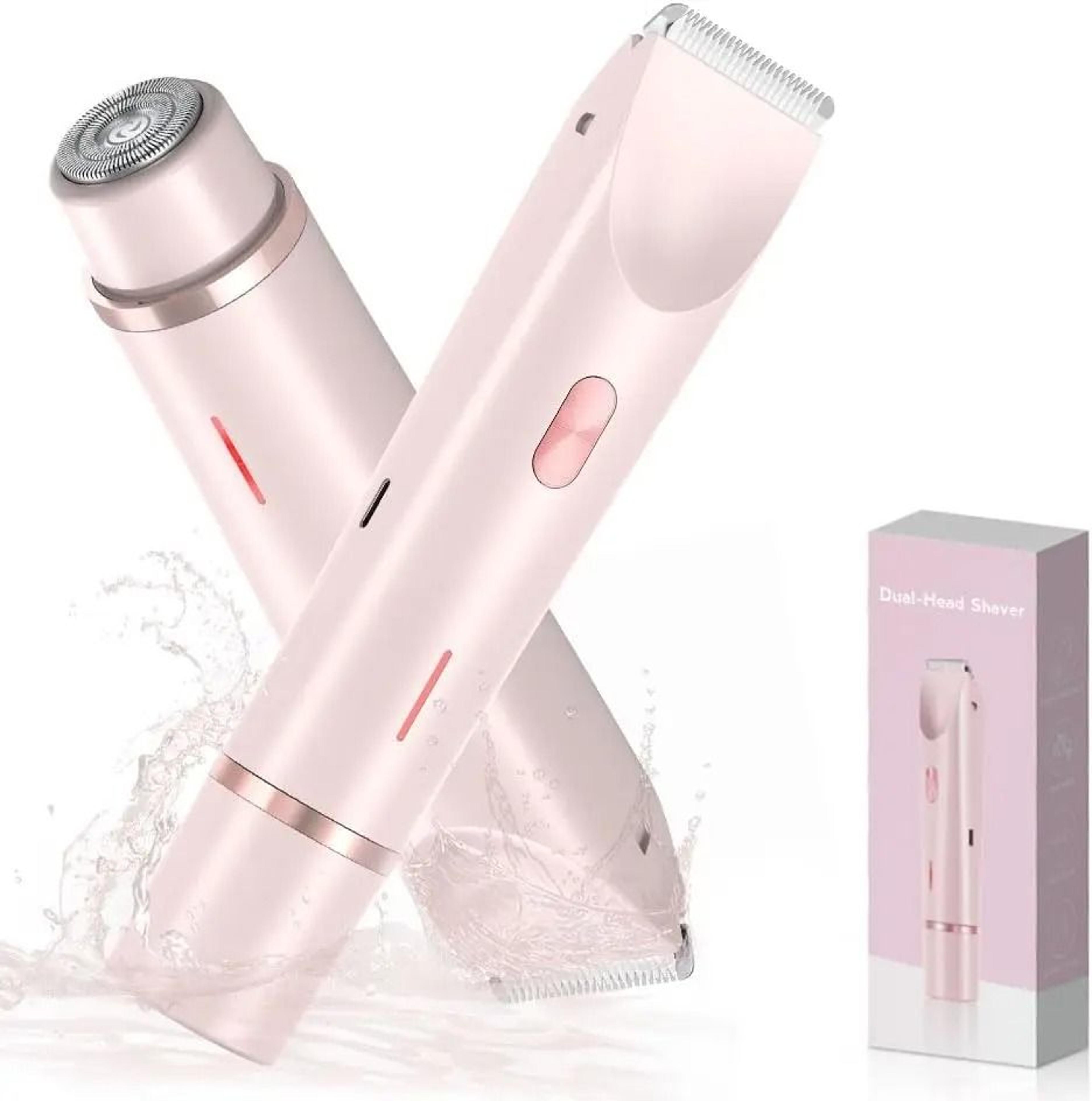 2 In 1 Dual Head Electric Razor And Bikini Trimmer For Women Wet Dry Use 5
