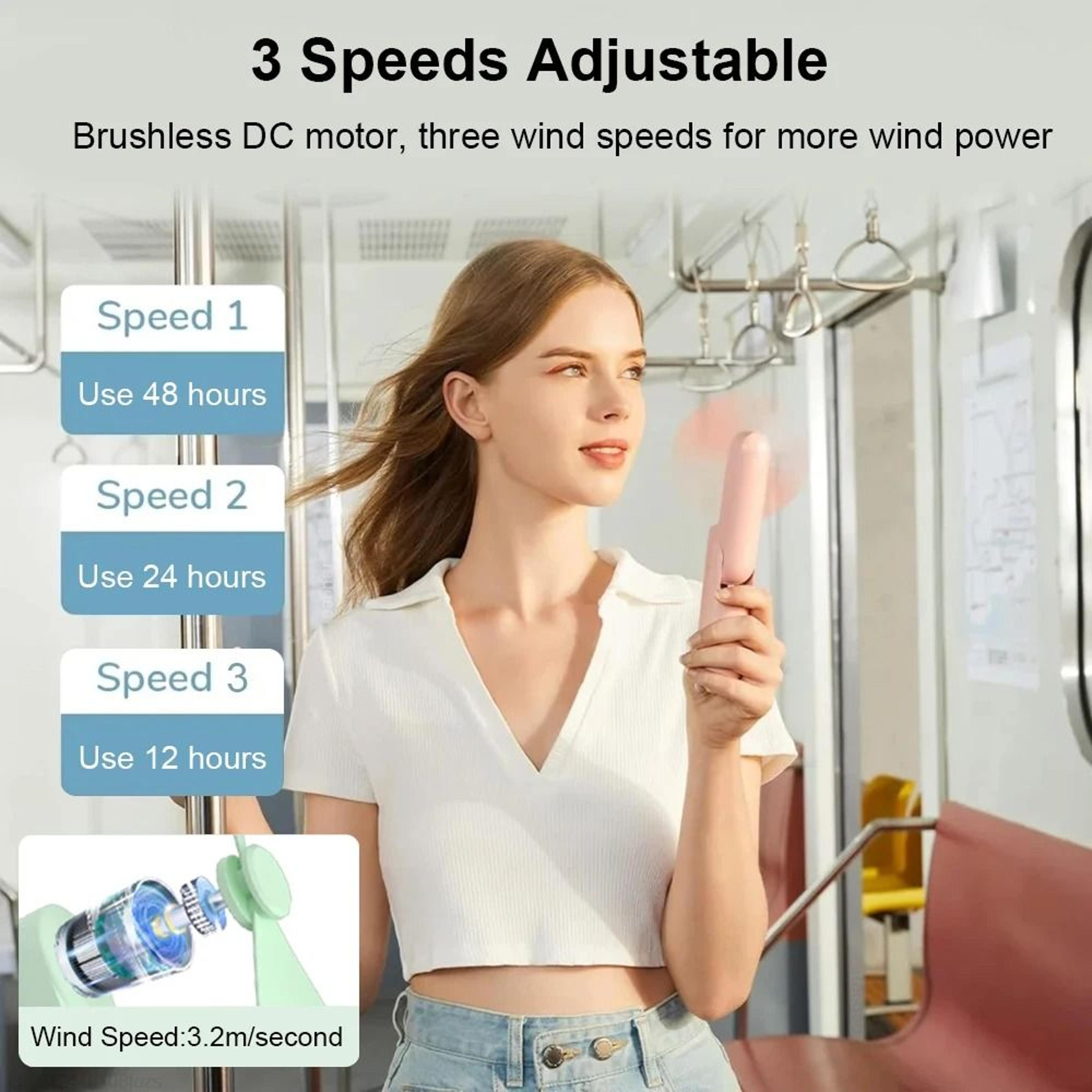Portable USB Rechargeable Foldable Mini Fan With Built In Power Bank 2