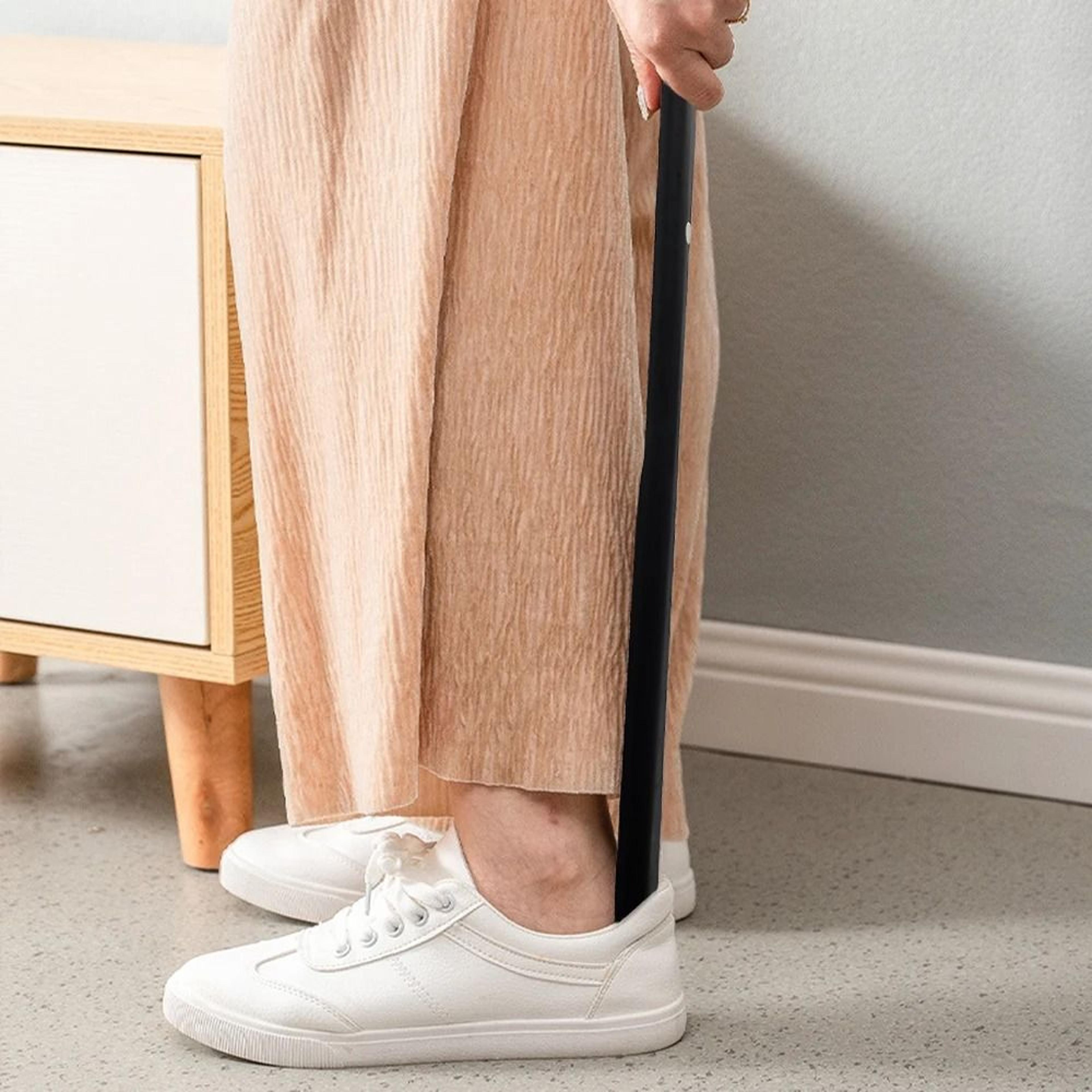 Long Beech Wood Shoe Horn With Magnetic Handle For Easy Shoe Wearing 5