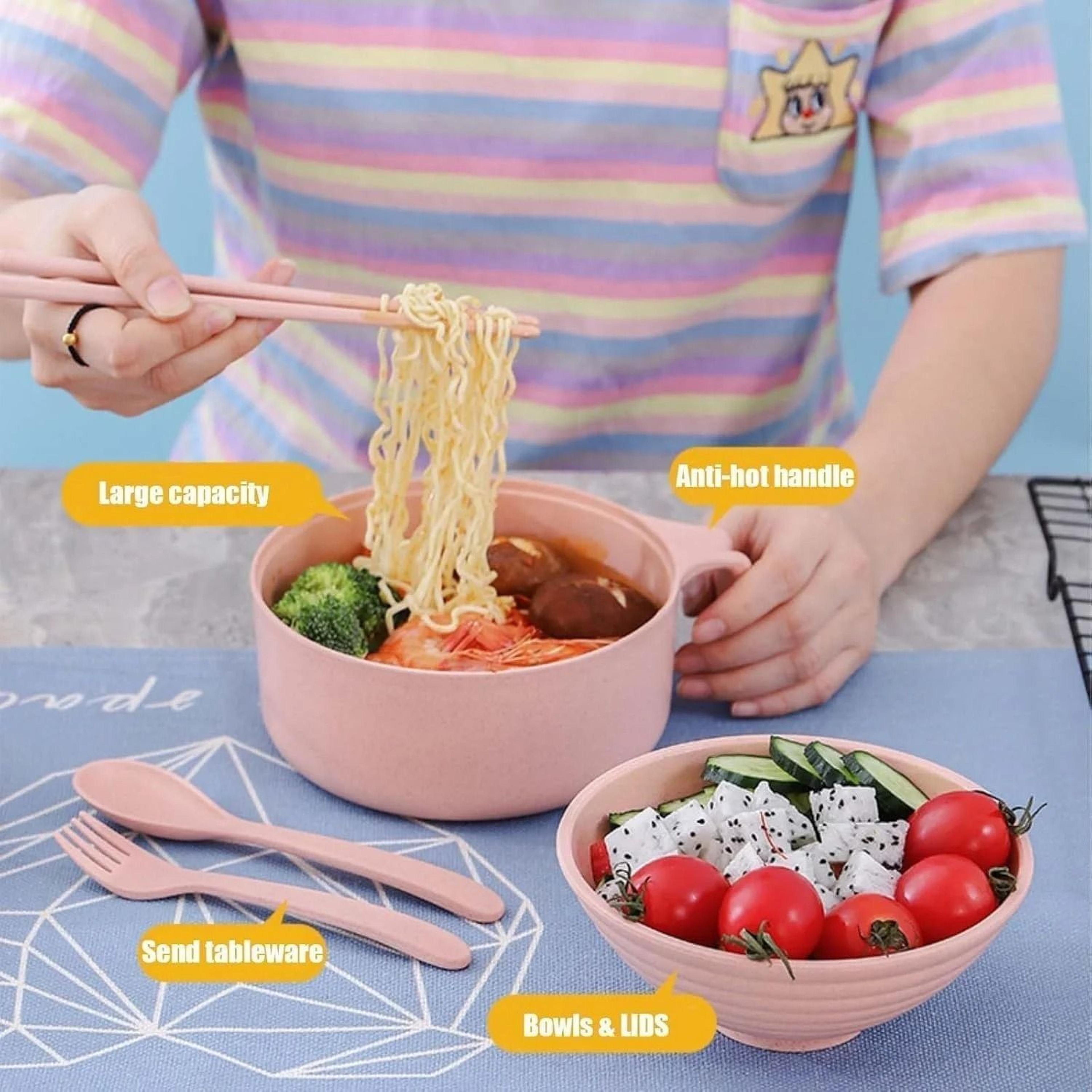 3 In 1 Ramen Bowl Set With Lid And Chopsticks 1