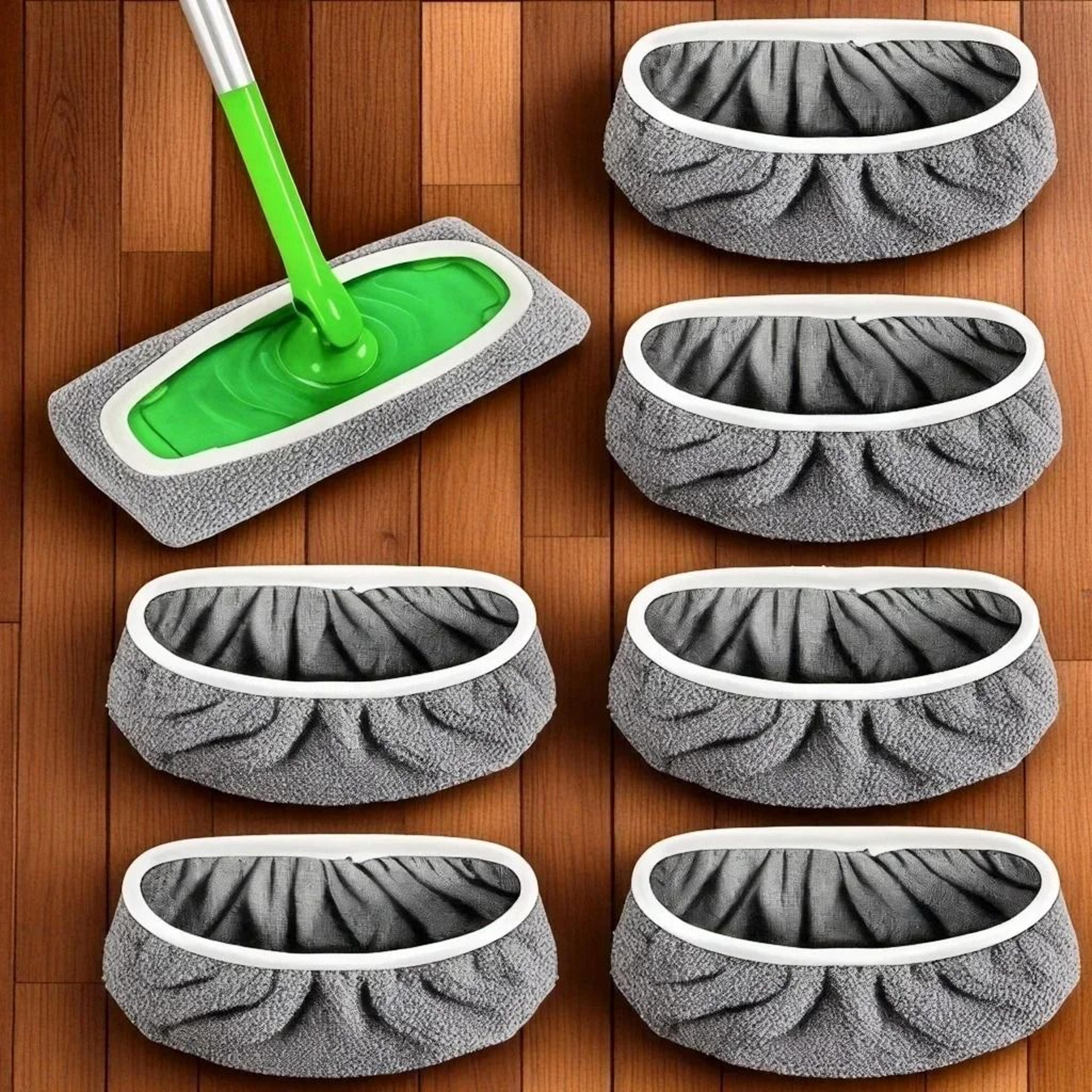 4 pack reusable microfiber mop pads with strong water absorption