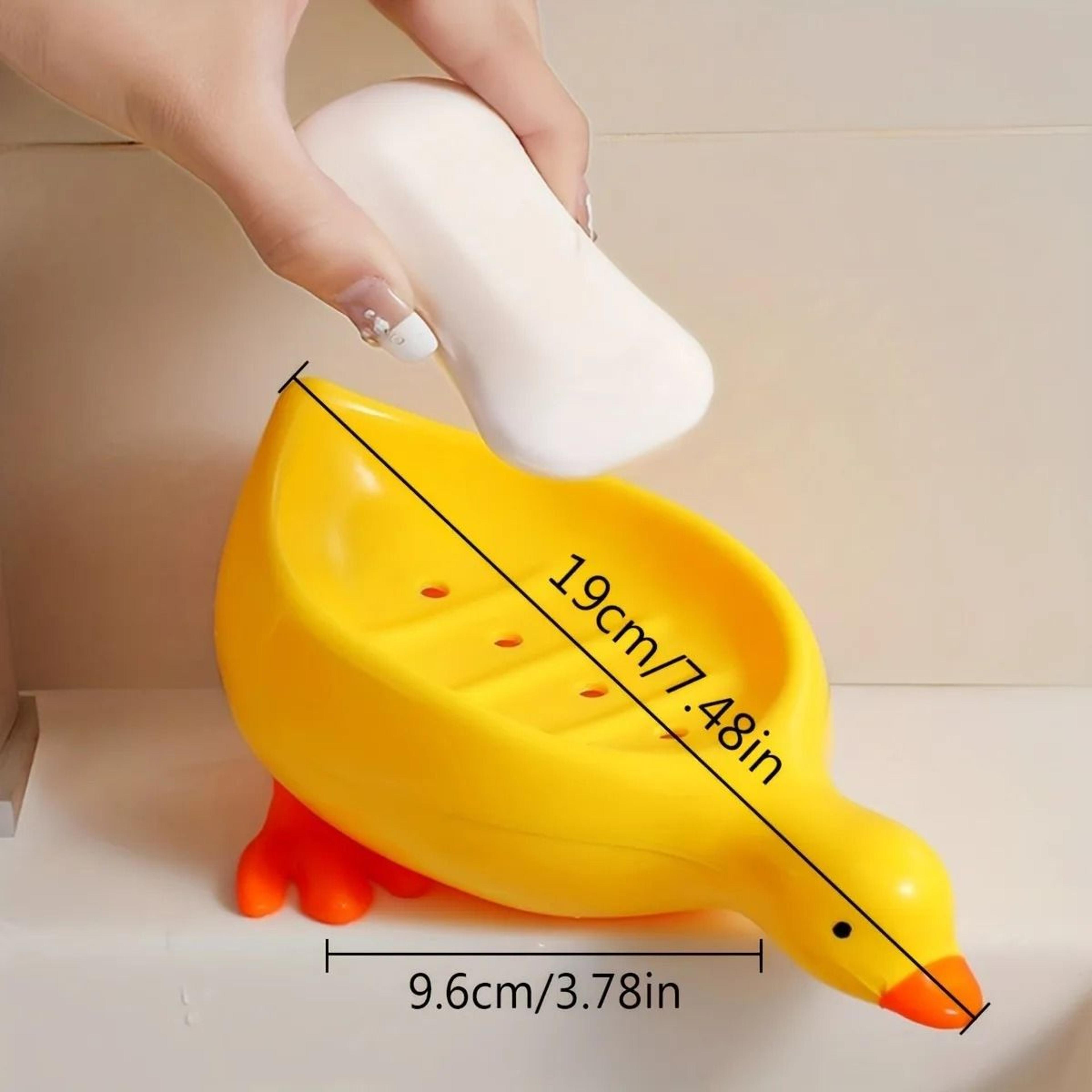 Cute Duck Shaped Soap Dish With Self Draining Design 5