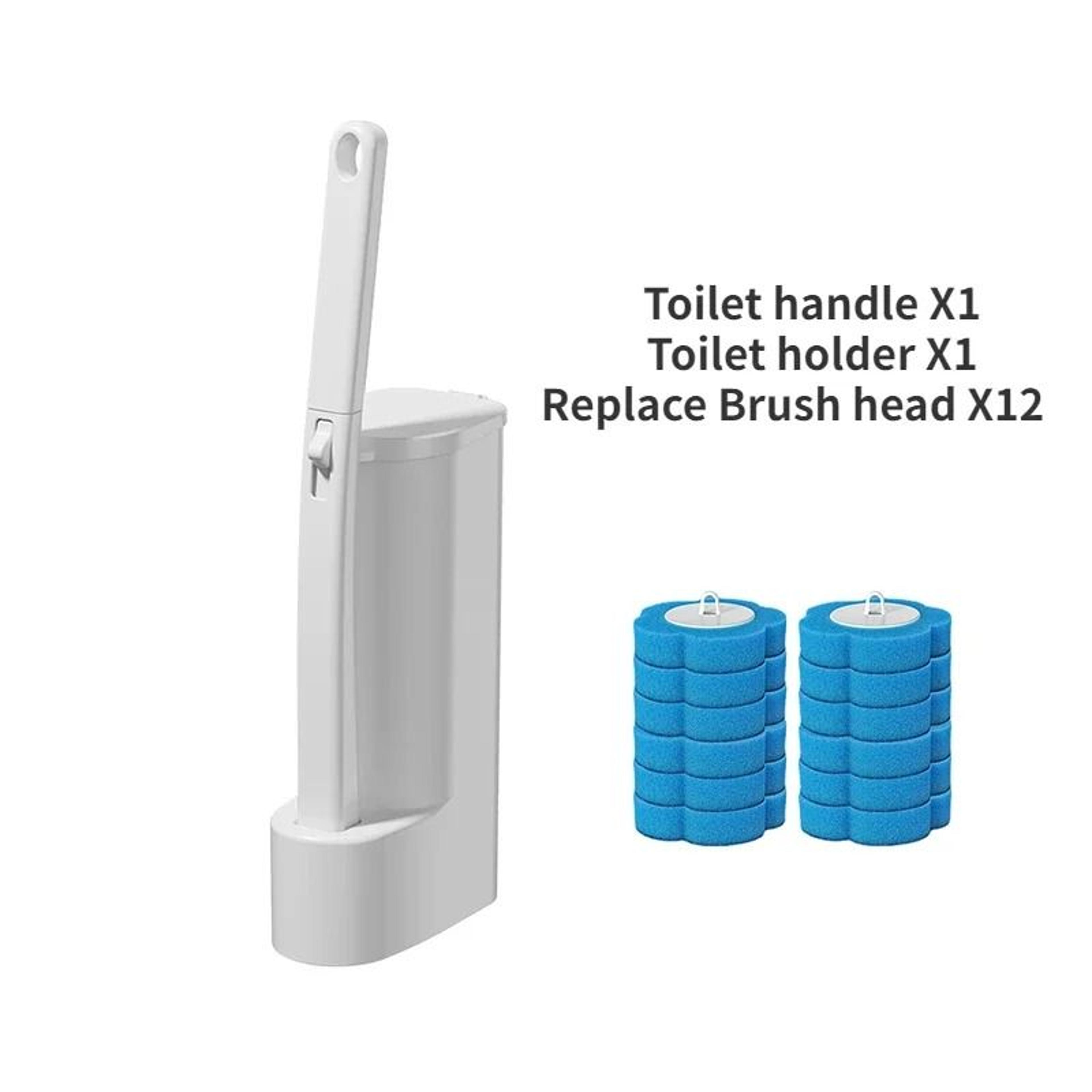 Disposable Toilet Brush Kit With Replaceable Heads Multiple Pack Options 8