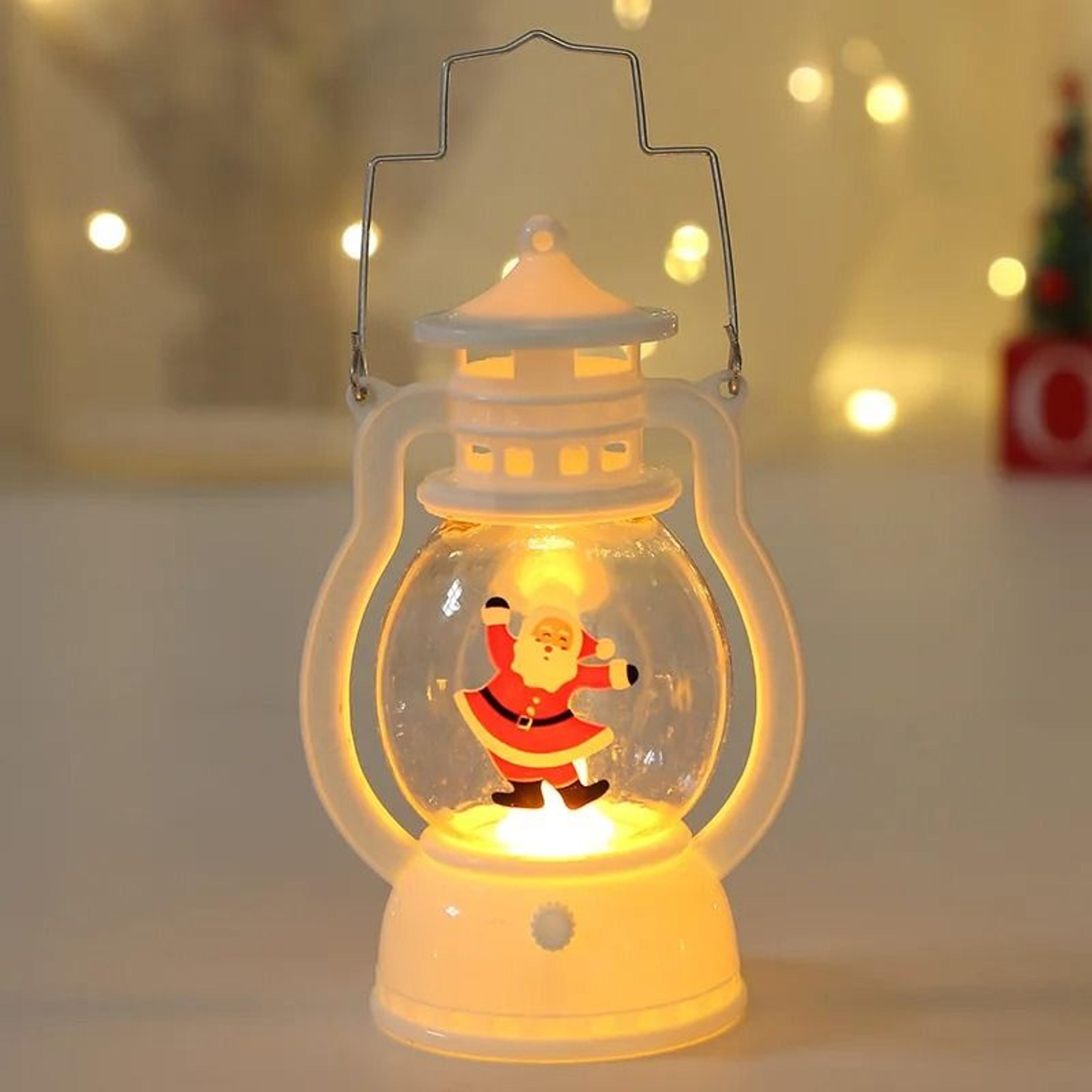 Portable LED Christmas Lantern With Santa Claus Or Snowman Decoration 2