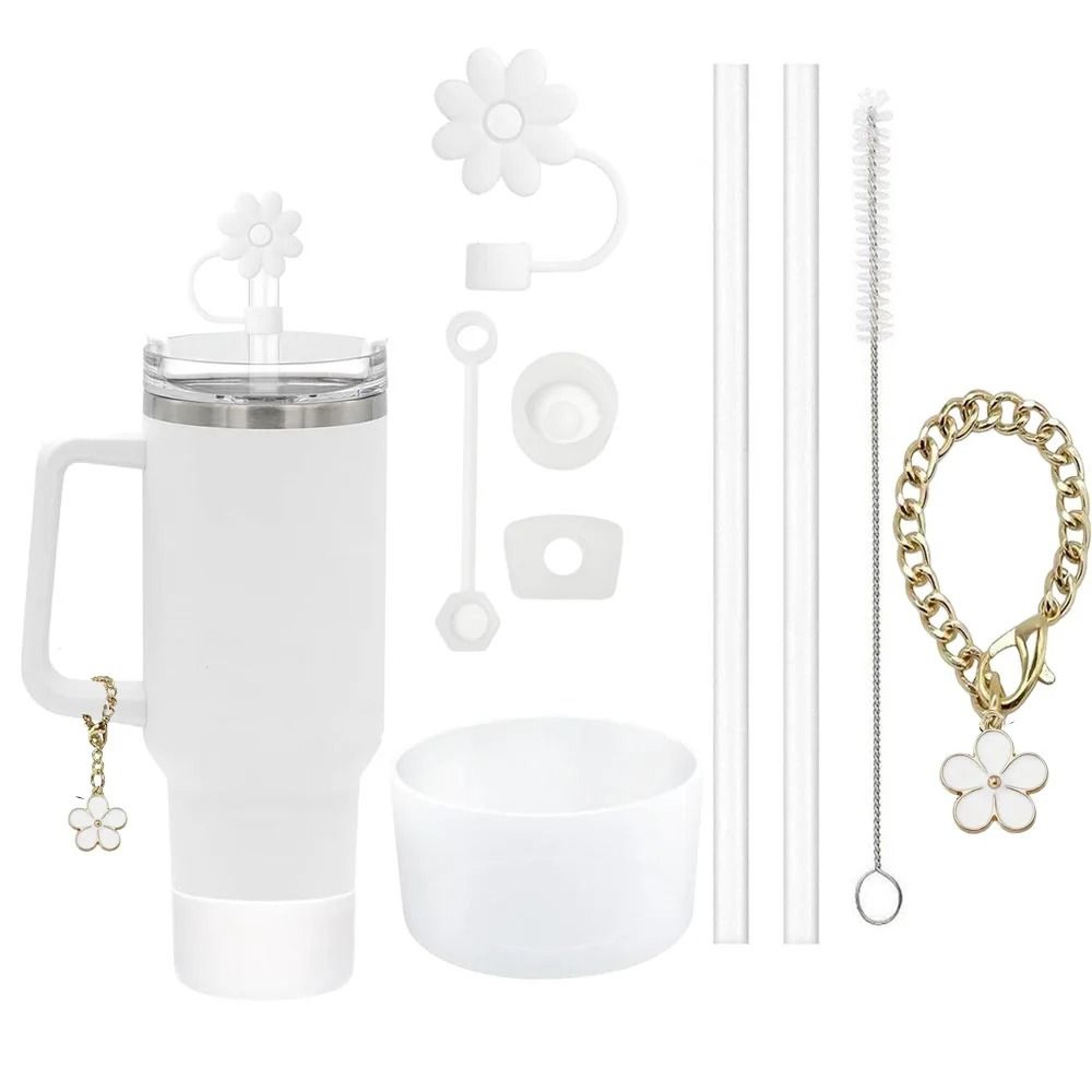 9 Piece Drink Cup Accessory Set With Straw Covers And Brush 1